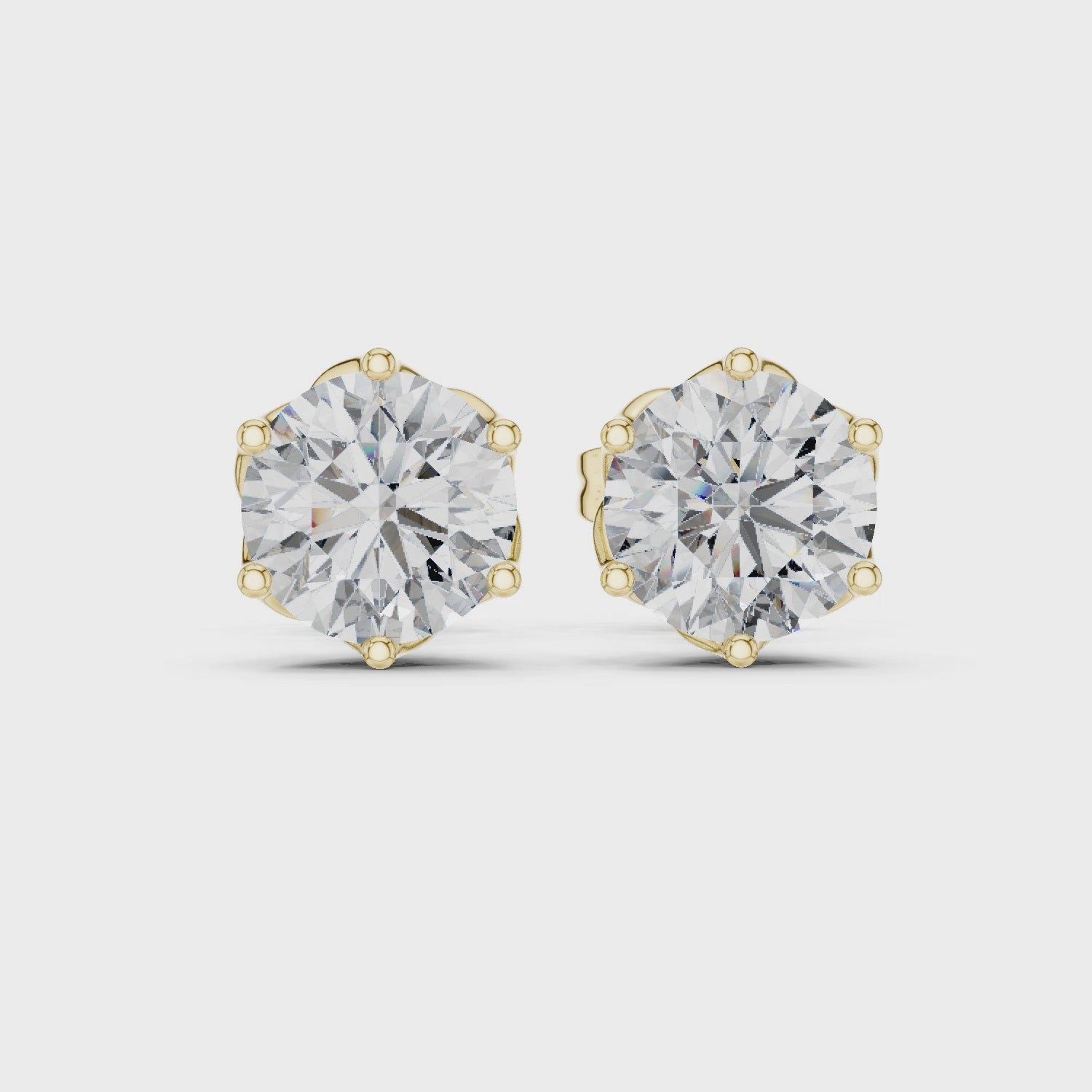 Signature Six-Prong Lab-Grown Diamond Stud Earrings