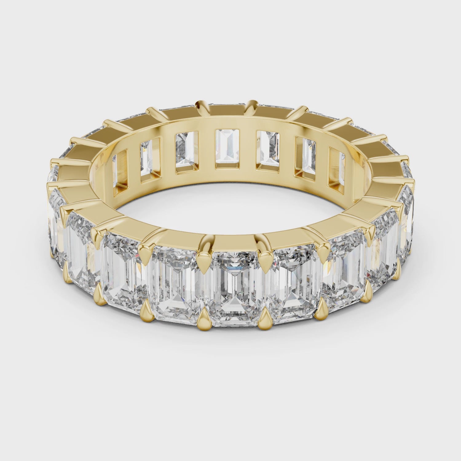 Emerald-Cut Full Eternity Diamond Band
