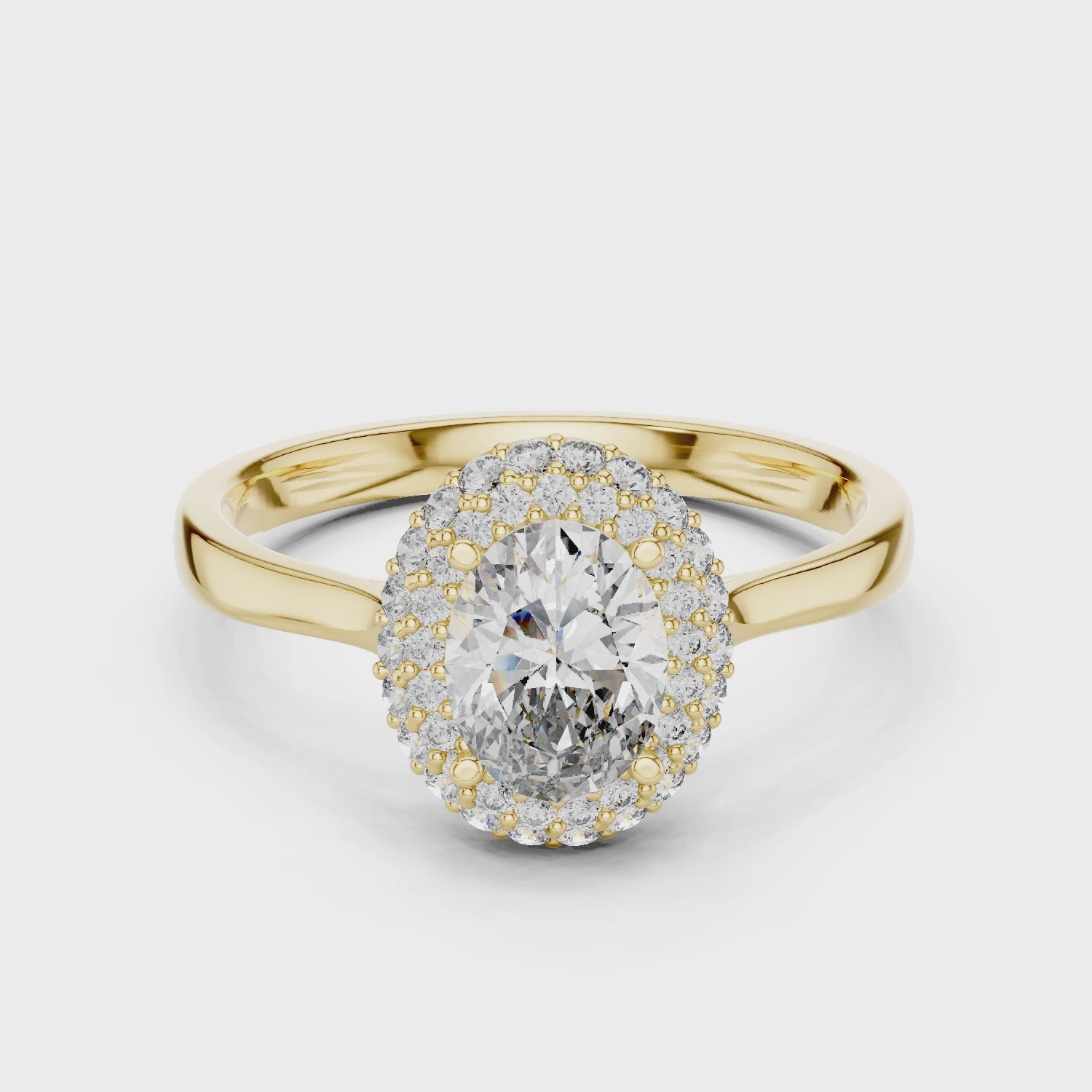 Oval Halo Diamond Ring