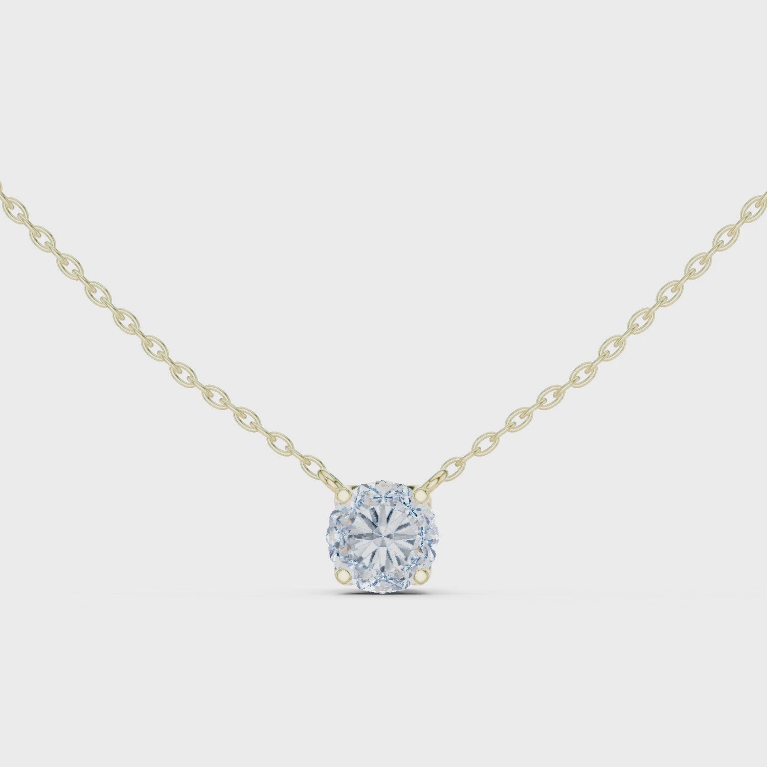 Classic Round Solitaire Diamond Pendant