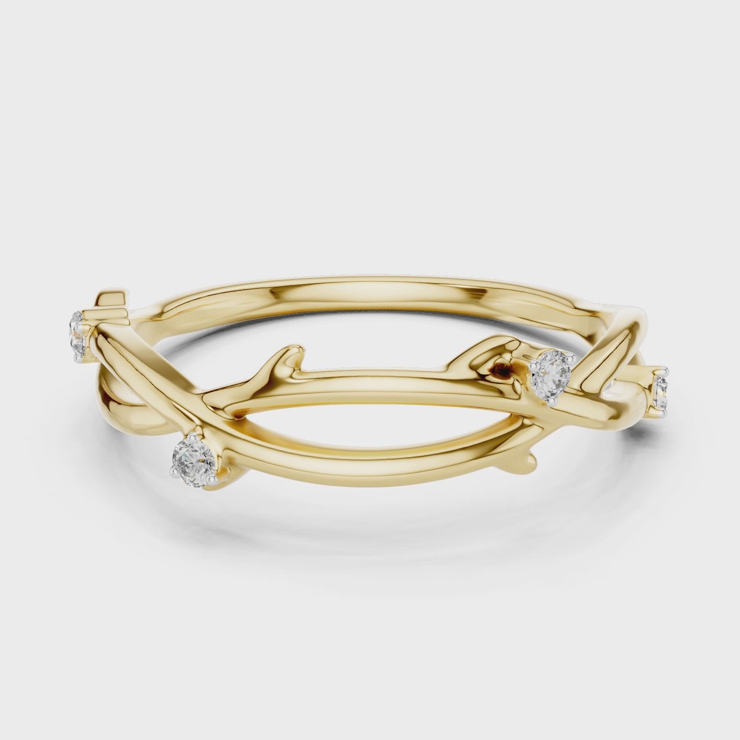 Golden Vine Lab-Grown Diamond Band