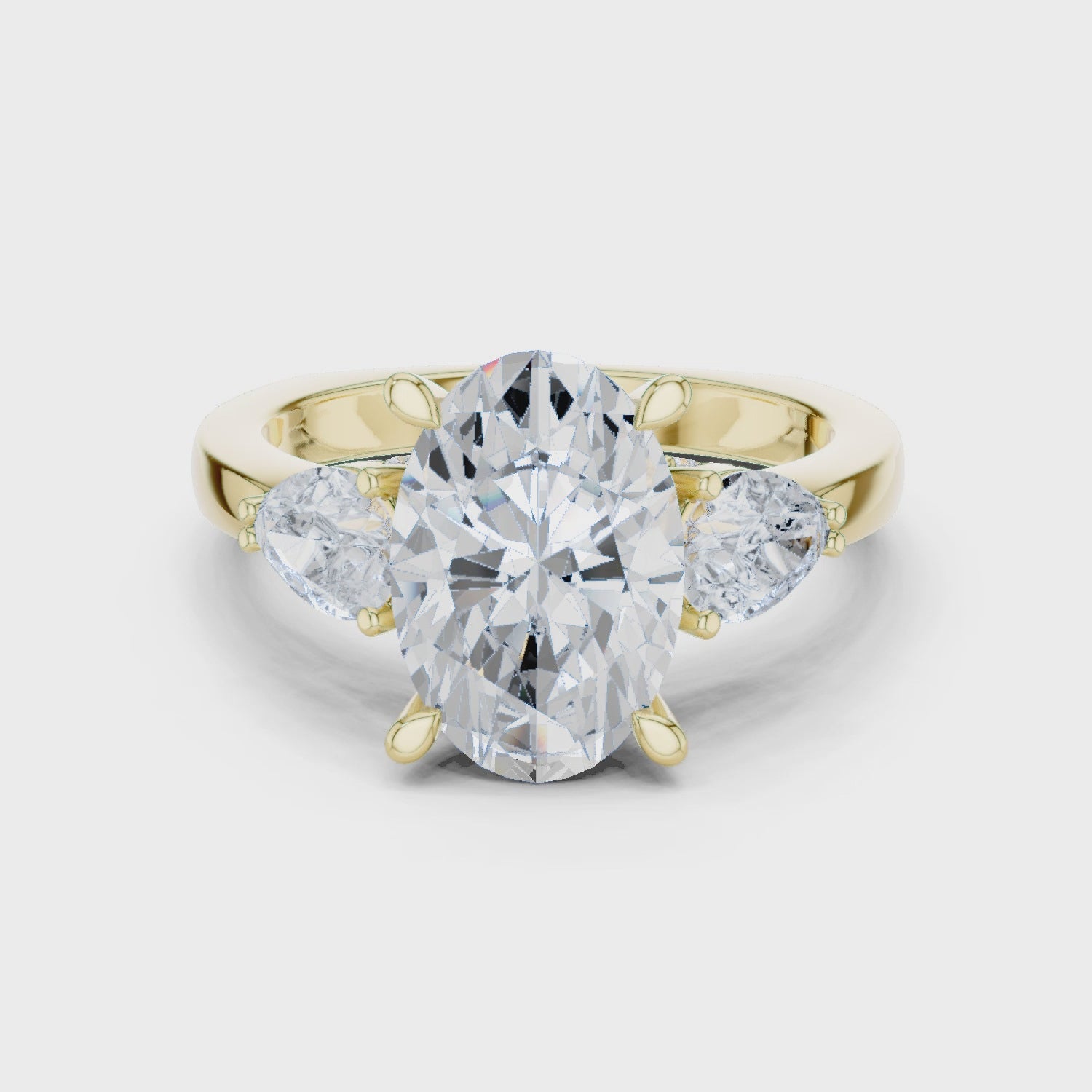 Verona Oval Diamond Three-Stone Ring
