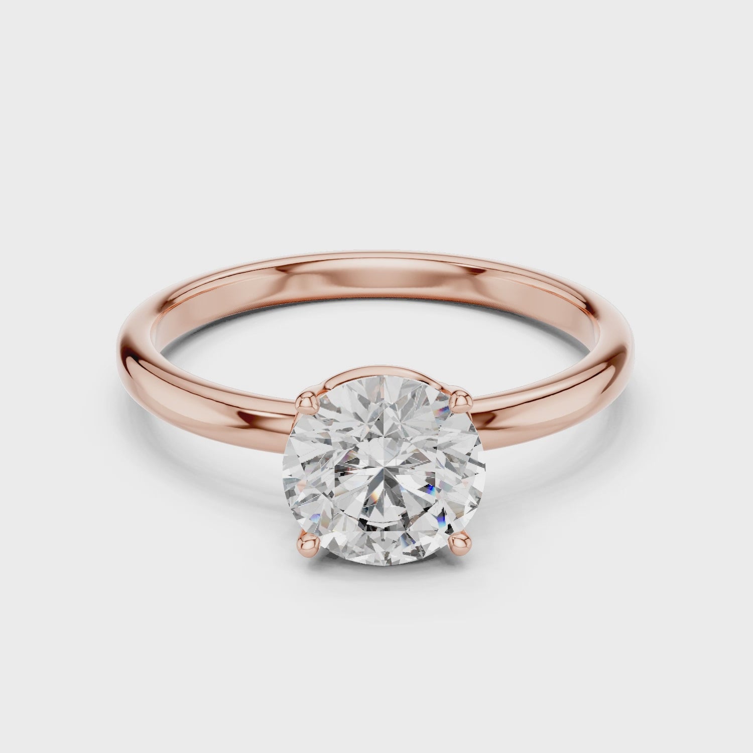 Classic Four-Prong Solitaire Diamond Ring