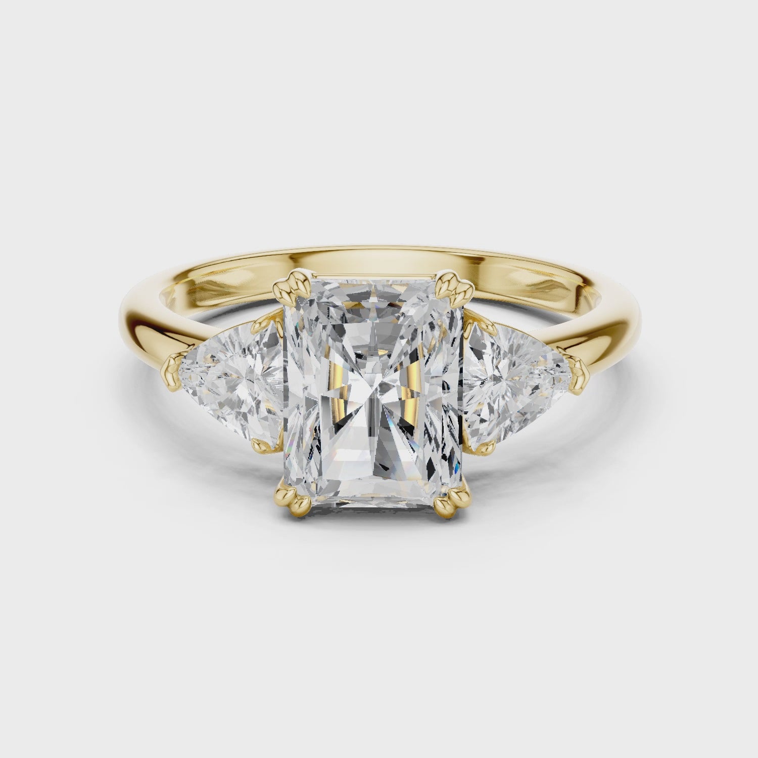 Lysander Radiant Three-Stone Diamond Ring