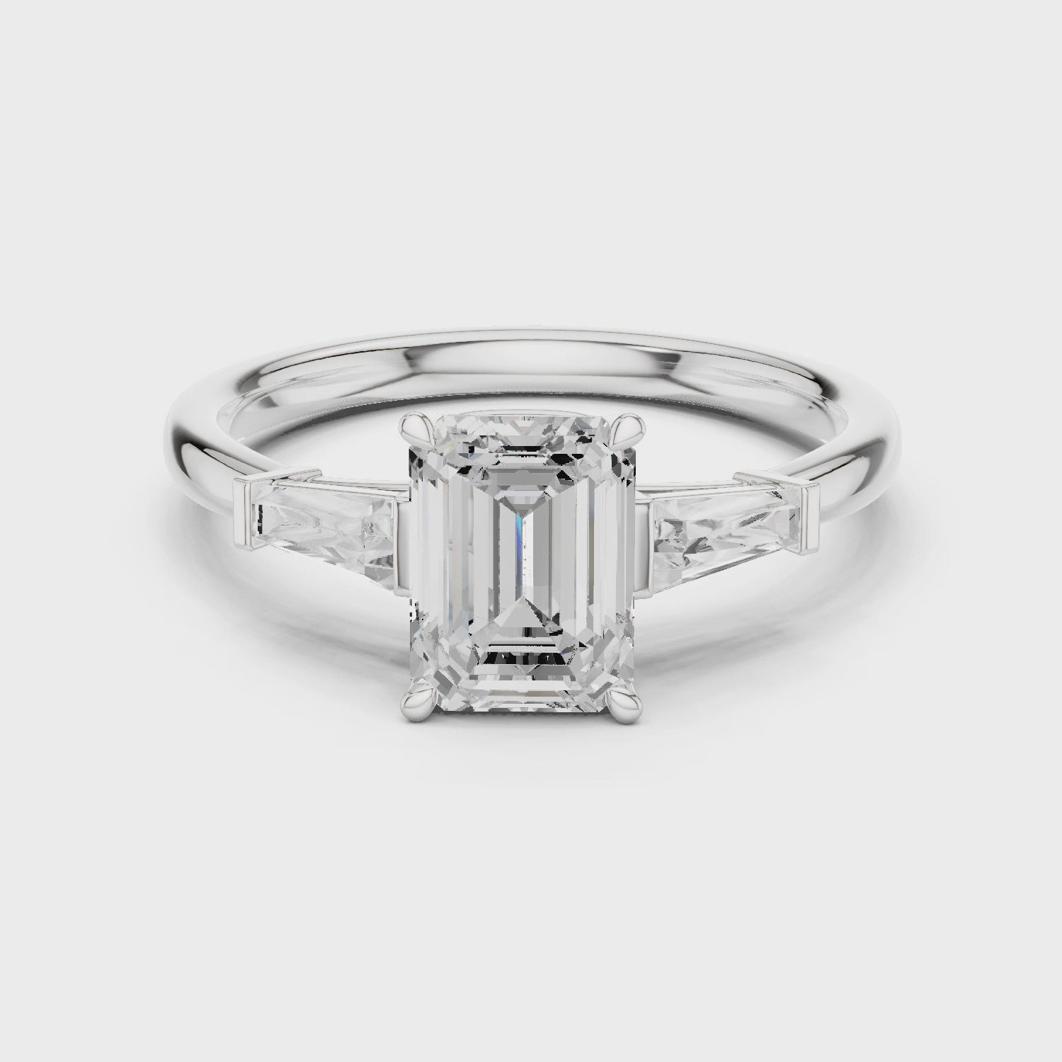 Jack Regal Trinity Emerald Diamond Ring