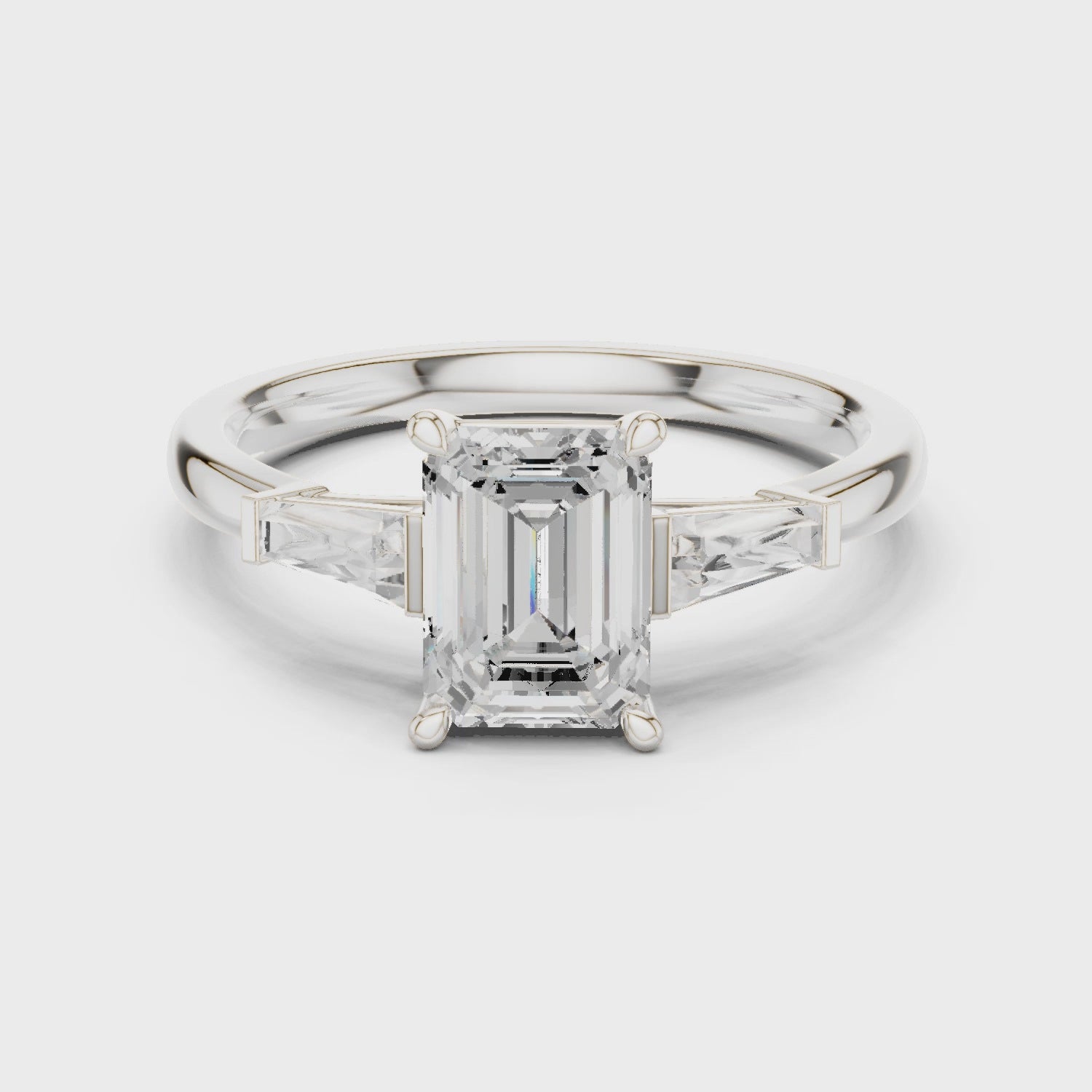 Emerald Three Stone Ring