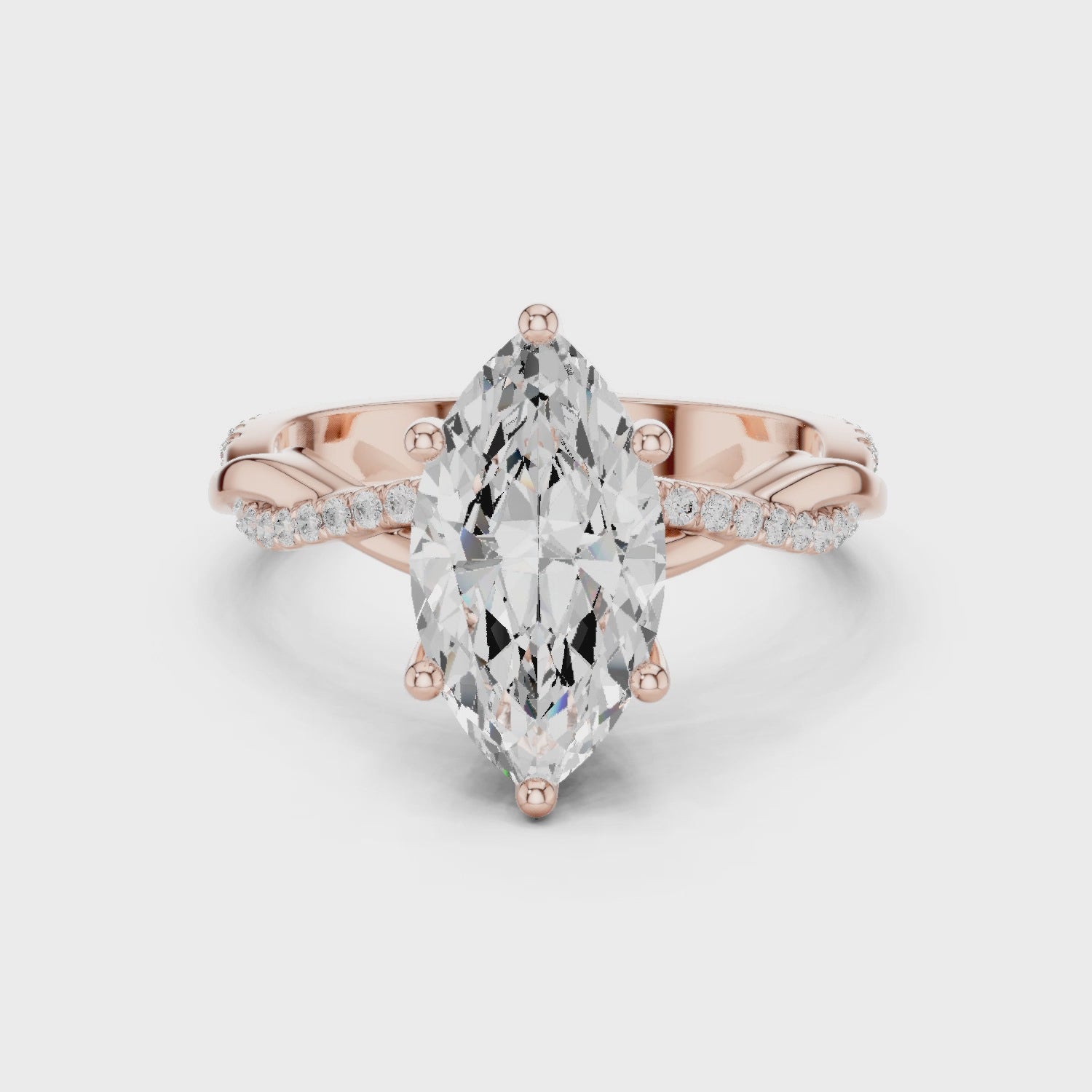 Mona Twilight Crisscross Marquise Diamond Pavé Ring