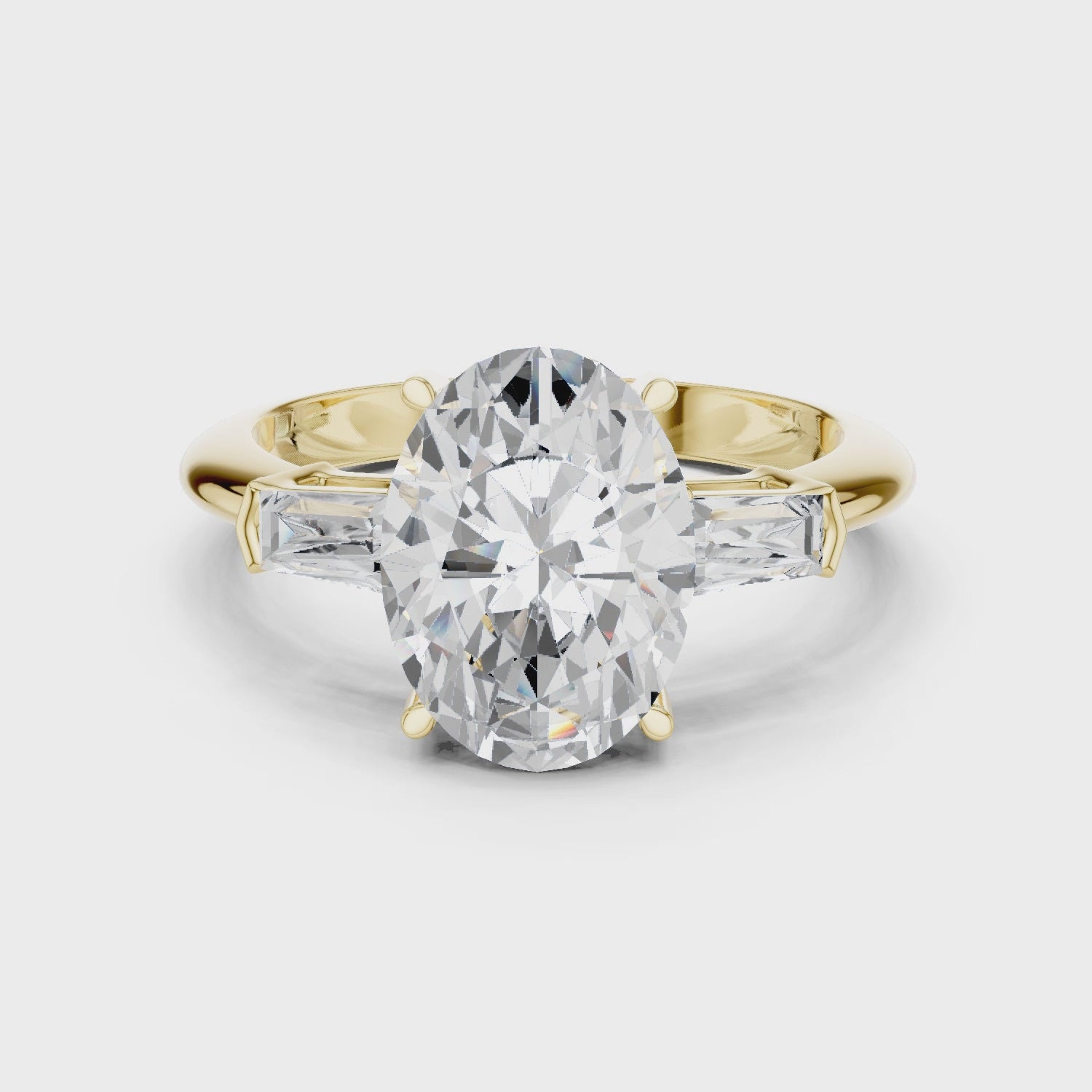 Sorrento Oval Diamond Three-Stone Ring