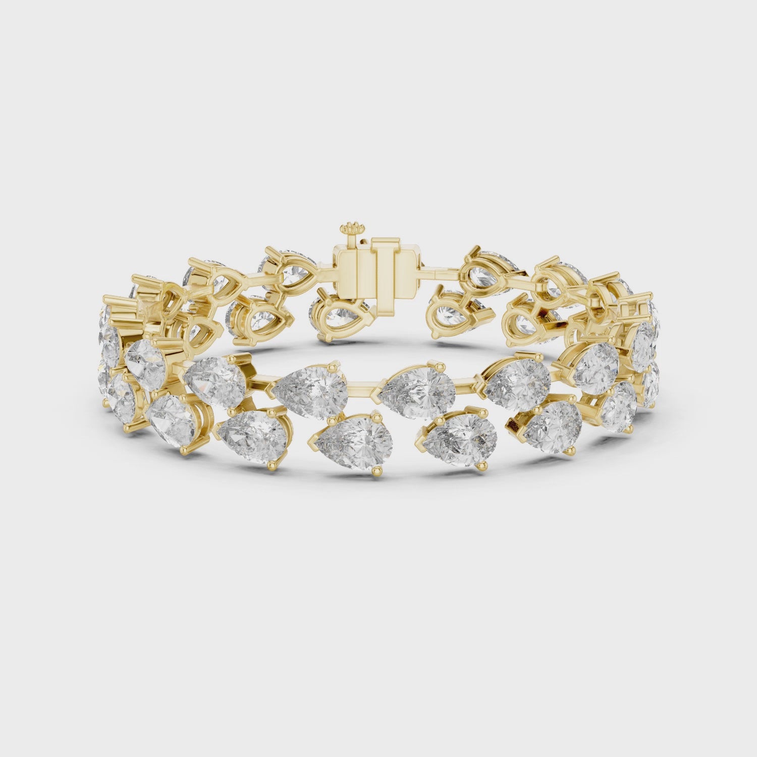 Pear Lab-Grown Diamond Tennis Bracelet