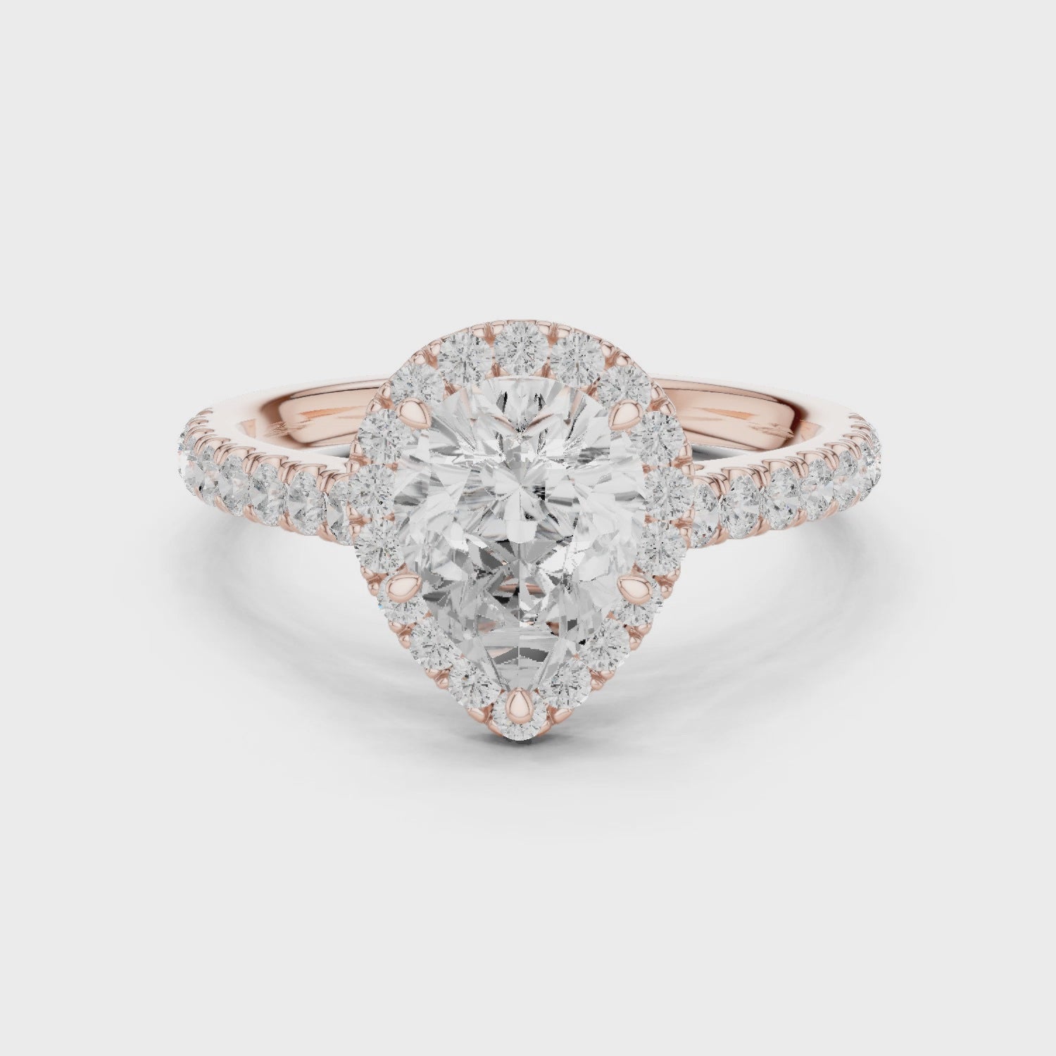 Nash Eternal Halo Pear Diamond Ring