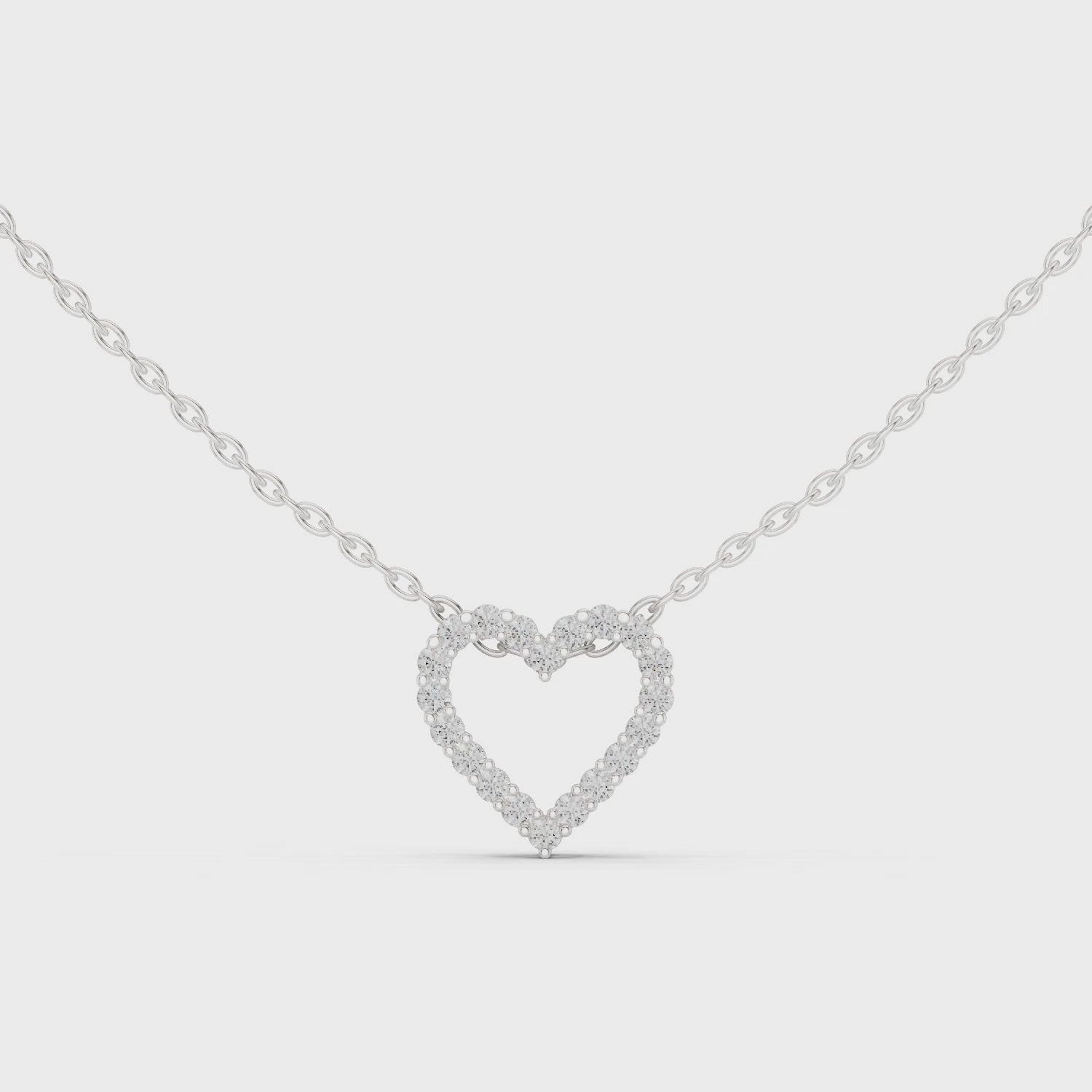 Diamond Open Heart Pendant