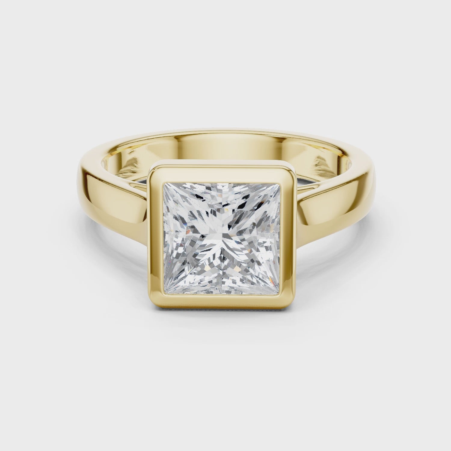 Matrix Modern Princess Bezel Diamond Ring