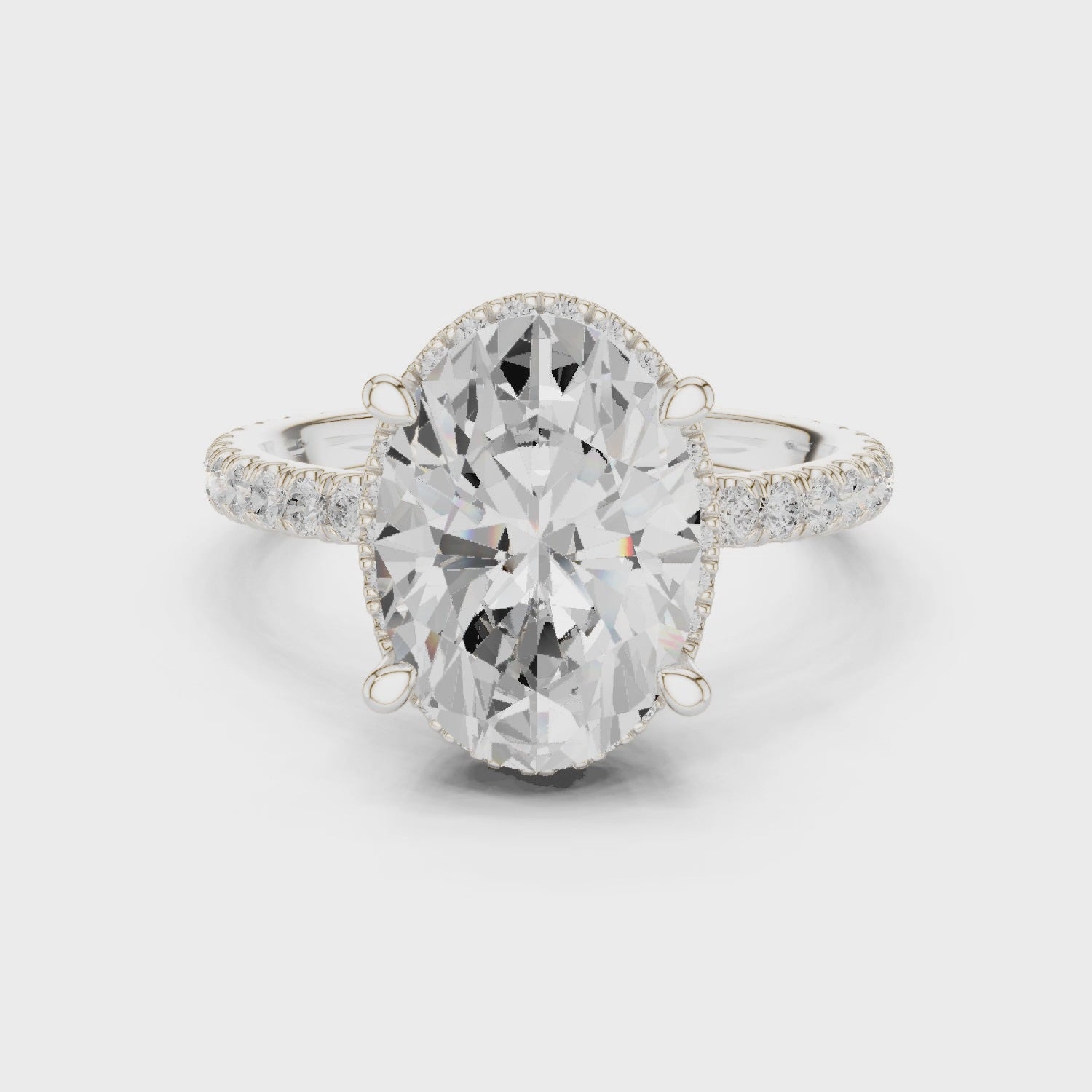 Sloane Aurora Oval Halo Diamond Ring