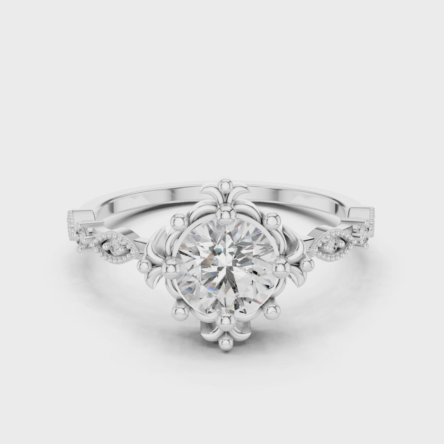 Regal Fleur Lab-Grown Diamond Ring