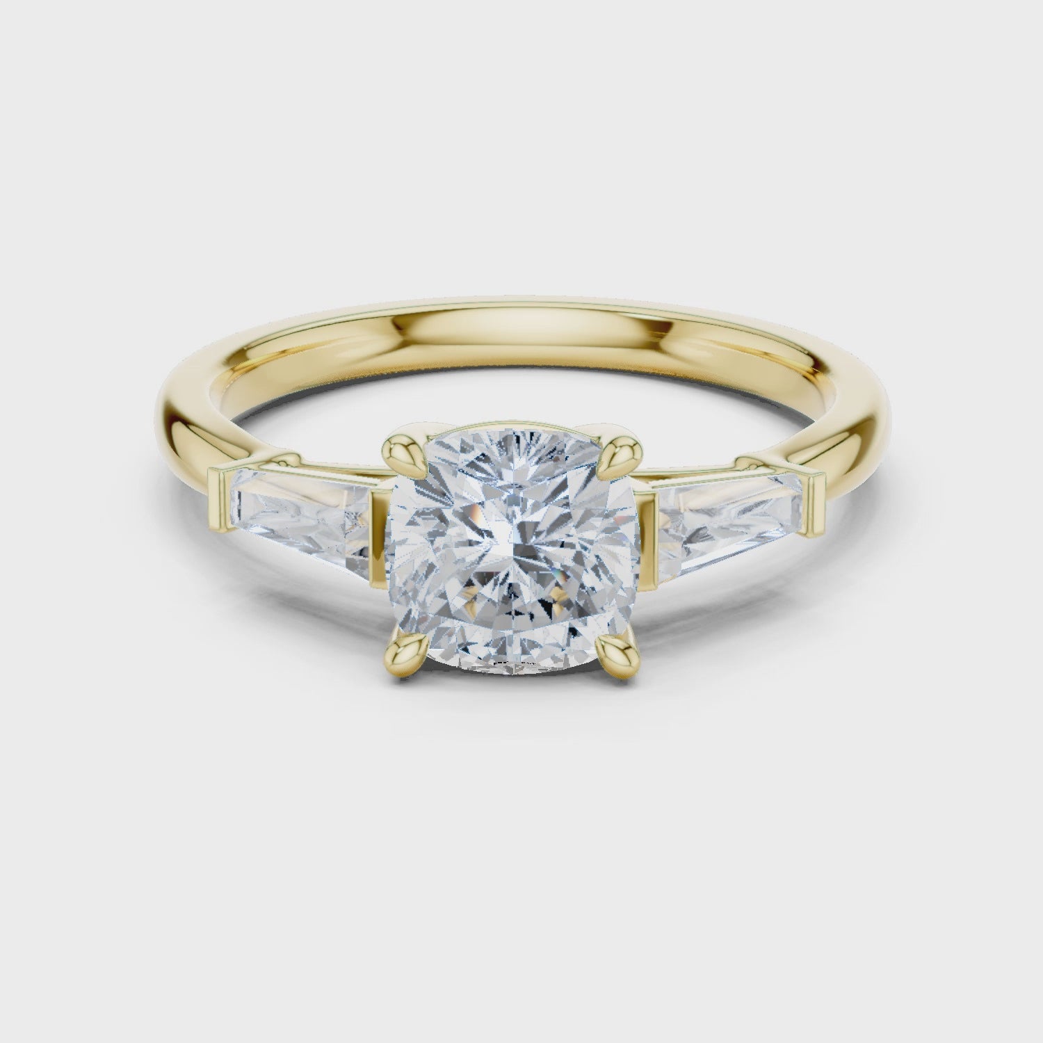 Iris Trinity Glow Cushion Diamond Ring