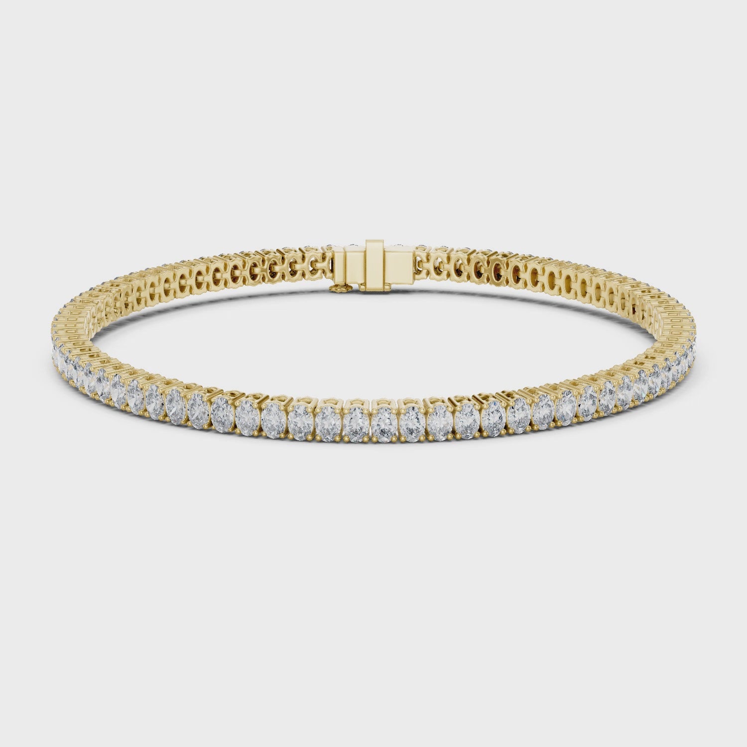 Oval Diamond Tennis Bracelet