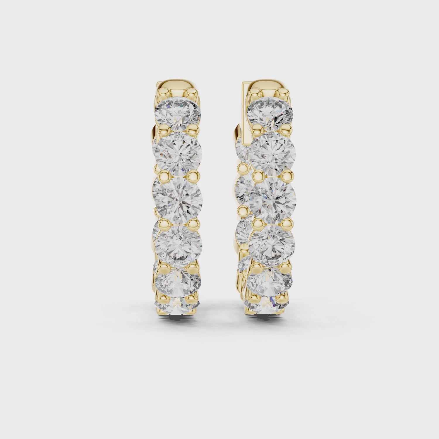 Celestia Round Lab-Grown Diamond Hoop Earrings