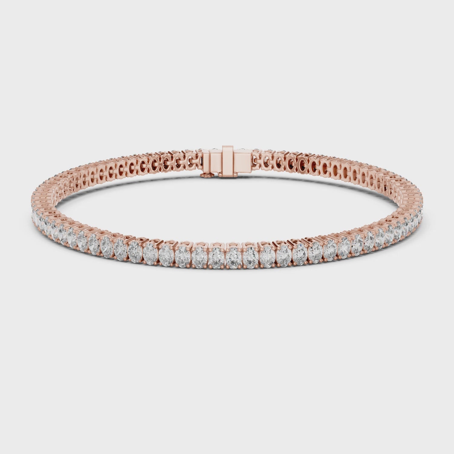 Oval Diamond Tennis Bracelet
