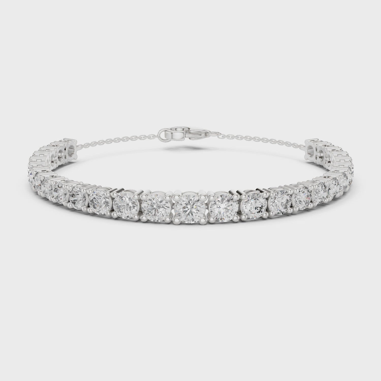 Brilliant round-cut Diamond Tennis Bracelet