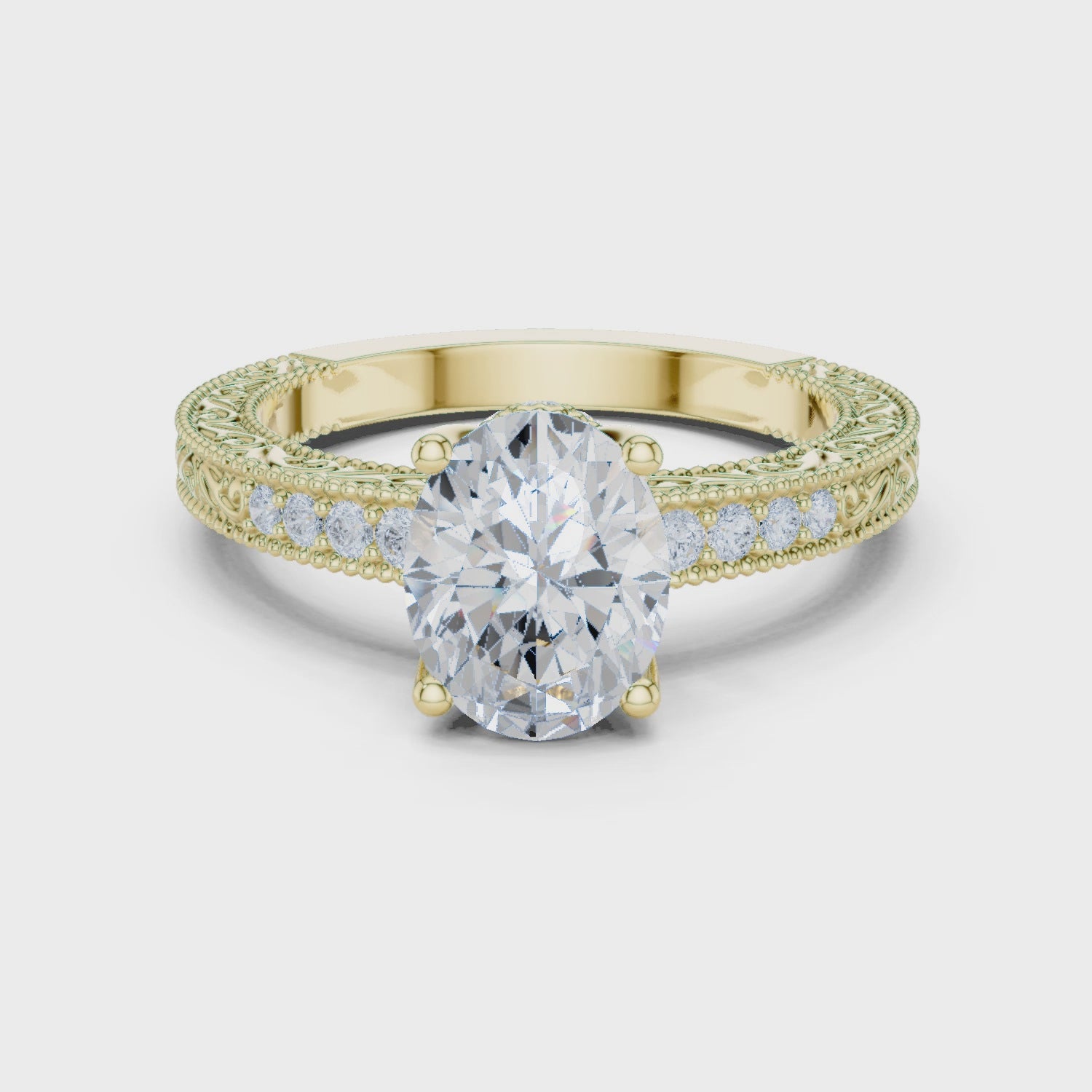 Oval Vintage Filigree Ring