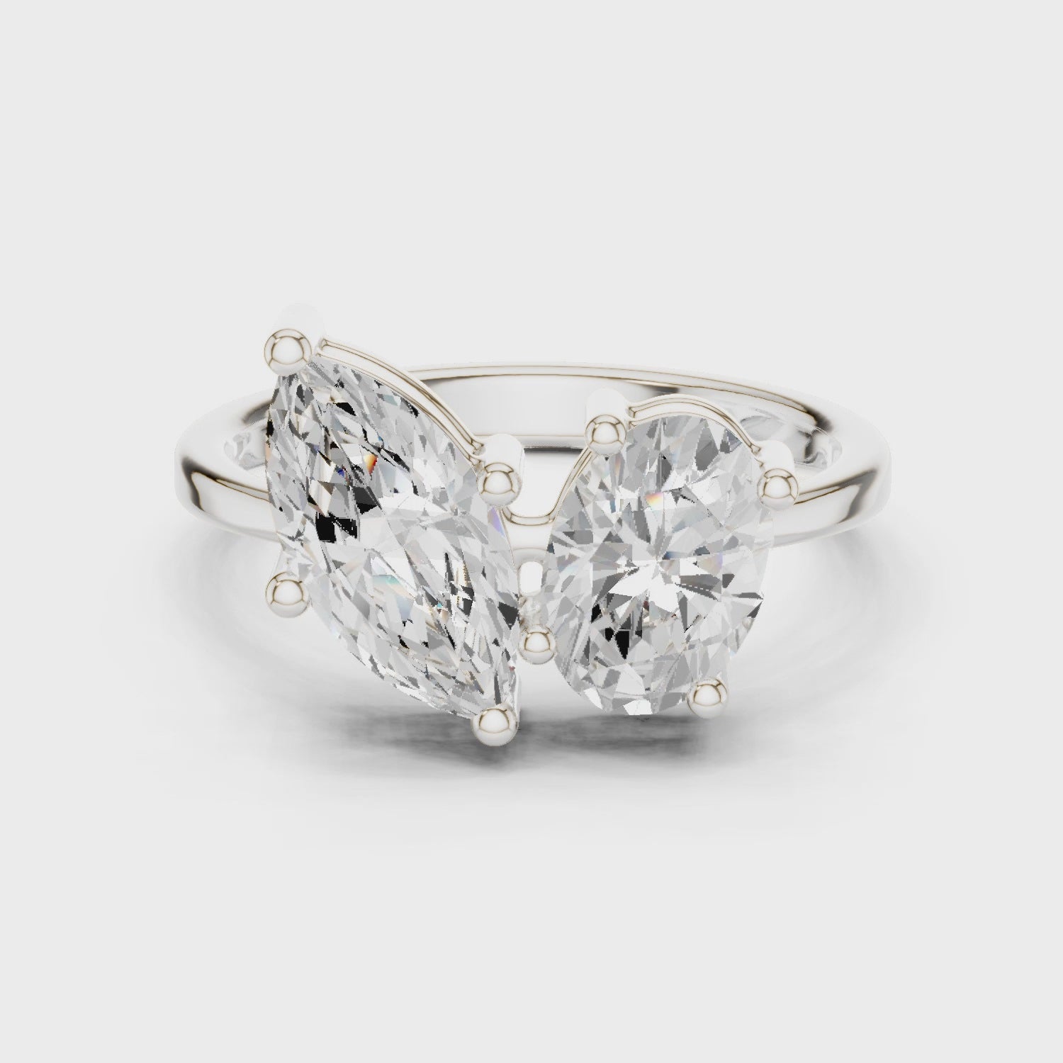 Seraphina Marquise & Oval Diamond Toi et Moi Ring