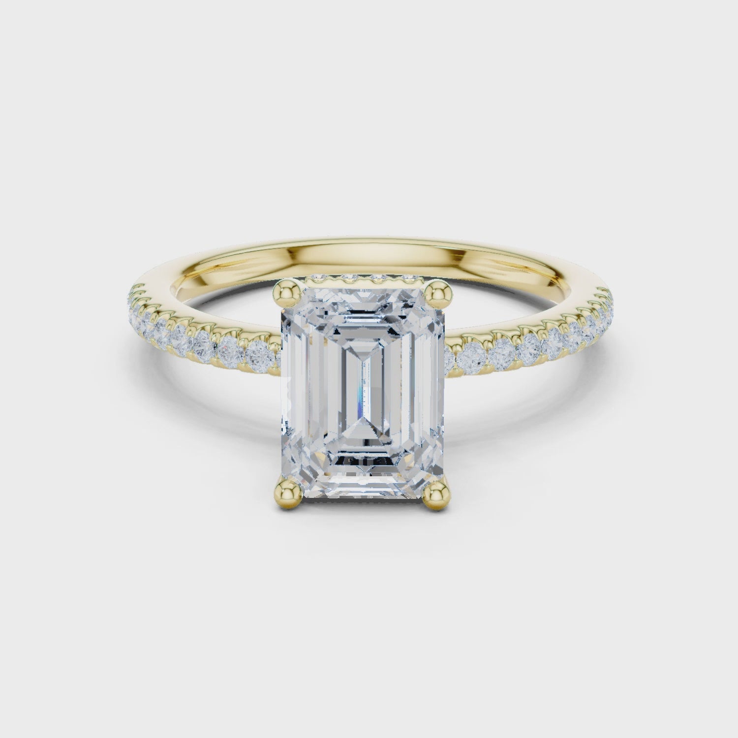 Mantle Aurelia Pavé Emerald Diamond Ring