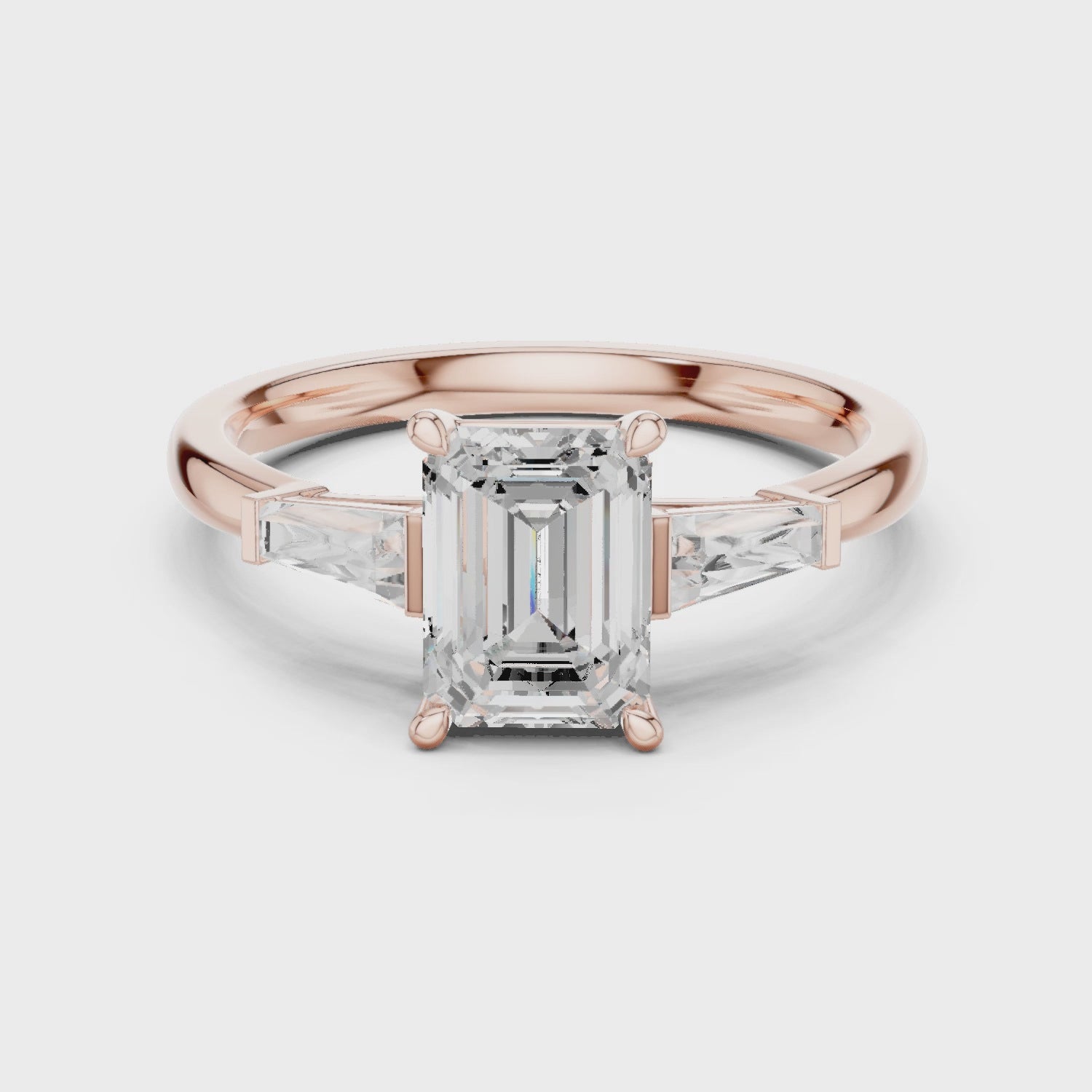 Emerald Three Stone Ring