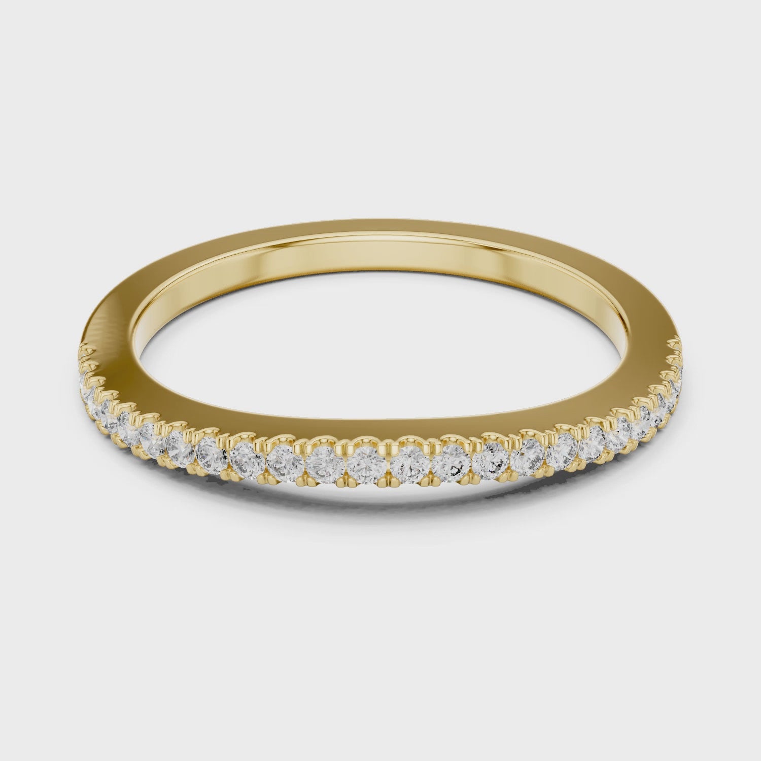 Round Diamond Half Eternity Band