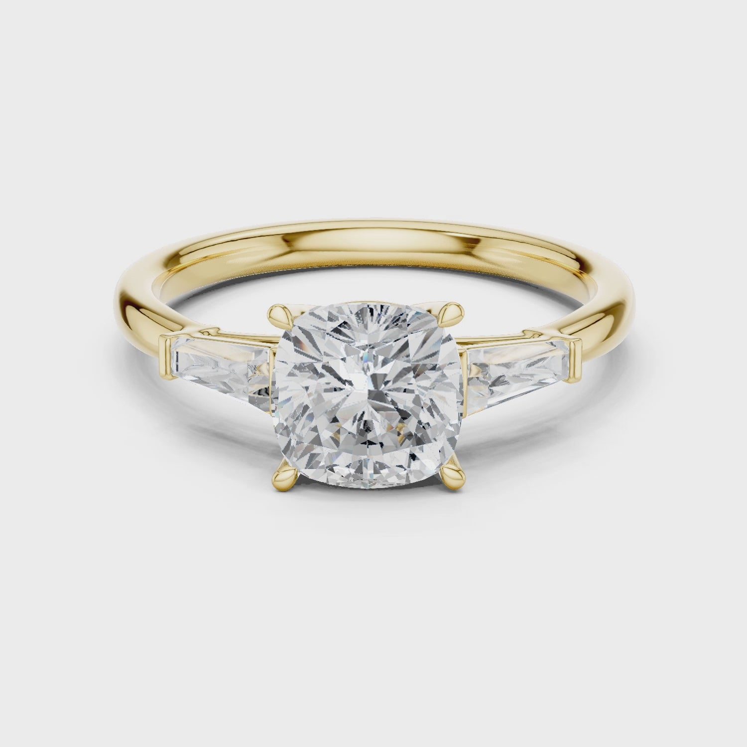 Heath Luminous Crown Cushion Diamond Ring