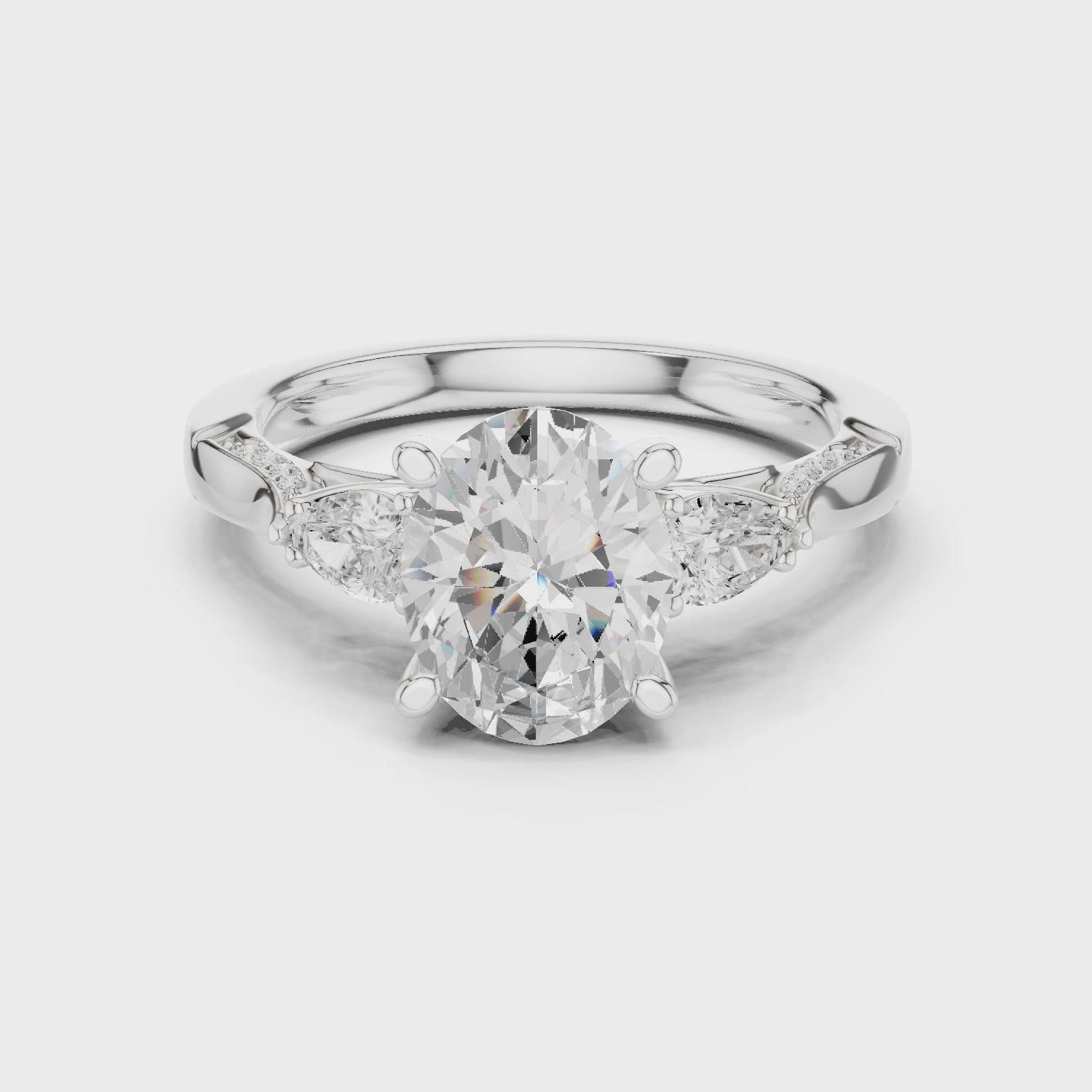 Evan Harmony Oval Trio Diamond Ring
