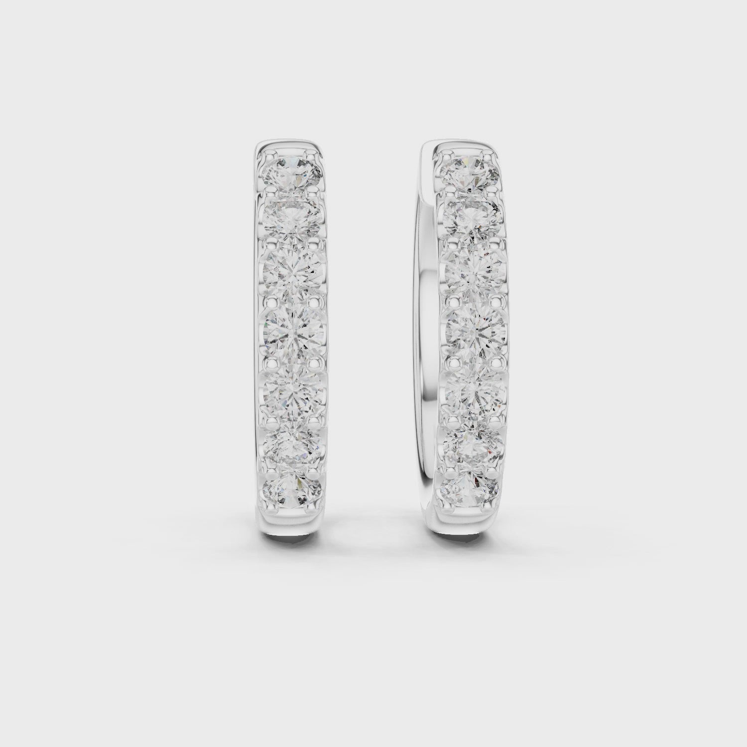 Aurora Round Lab-Grown Diamond Hoop Earrings