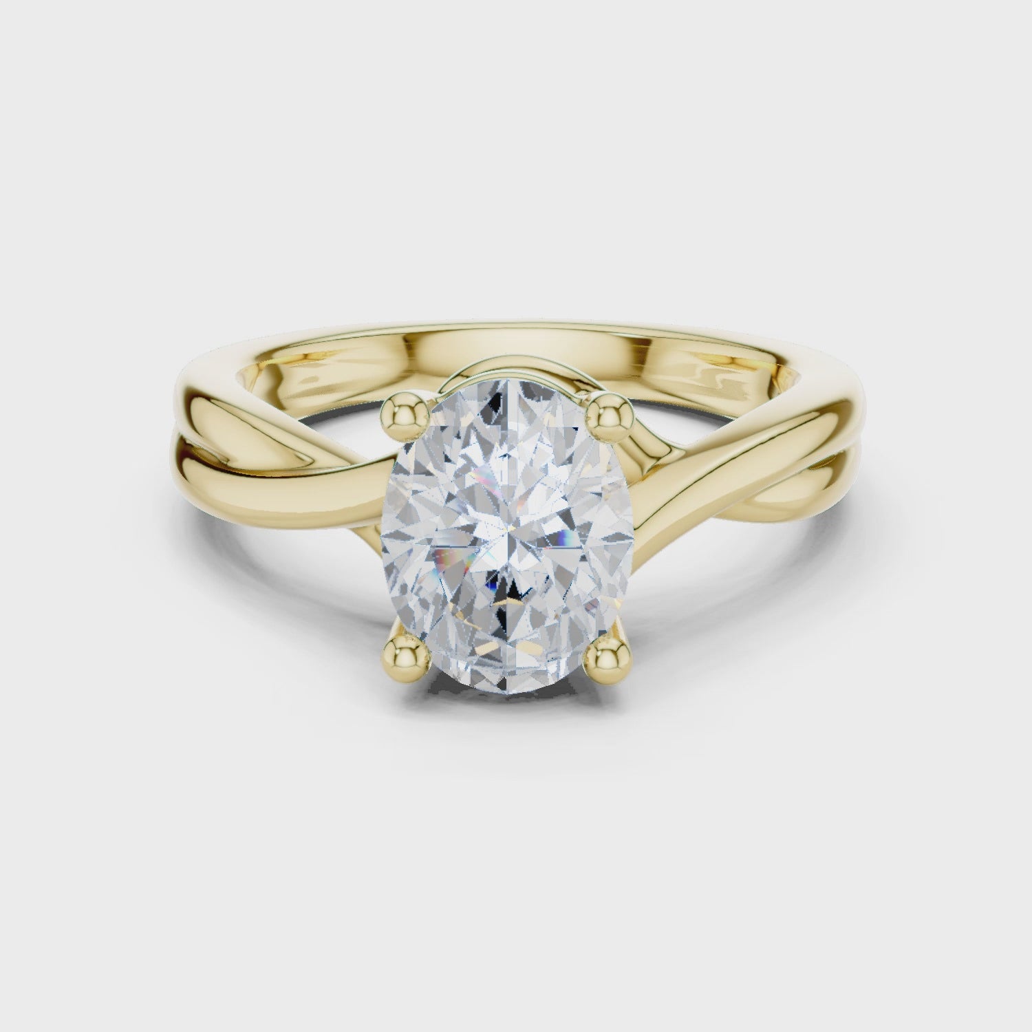 Elsa Rose Elegance Oval Diamond Twist Ring