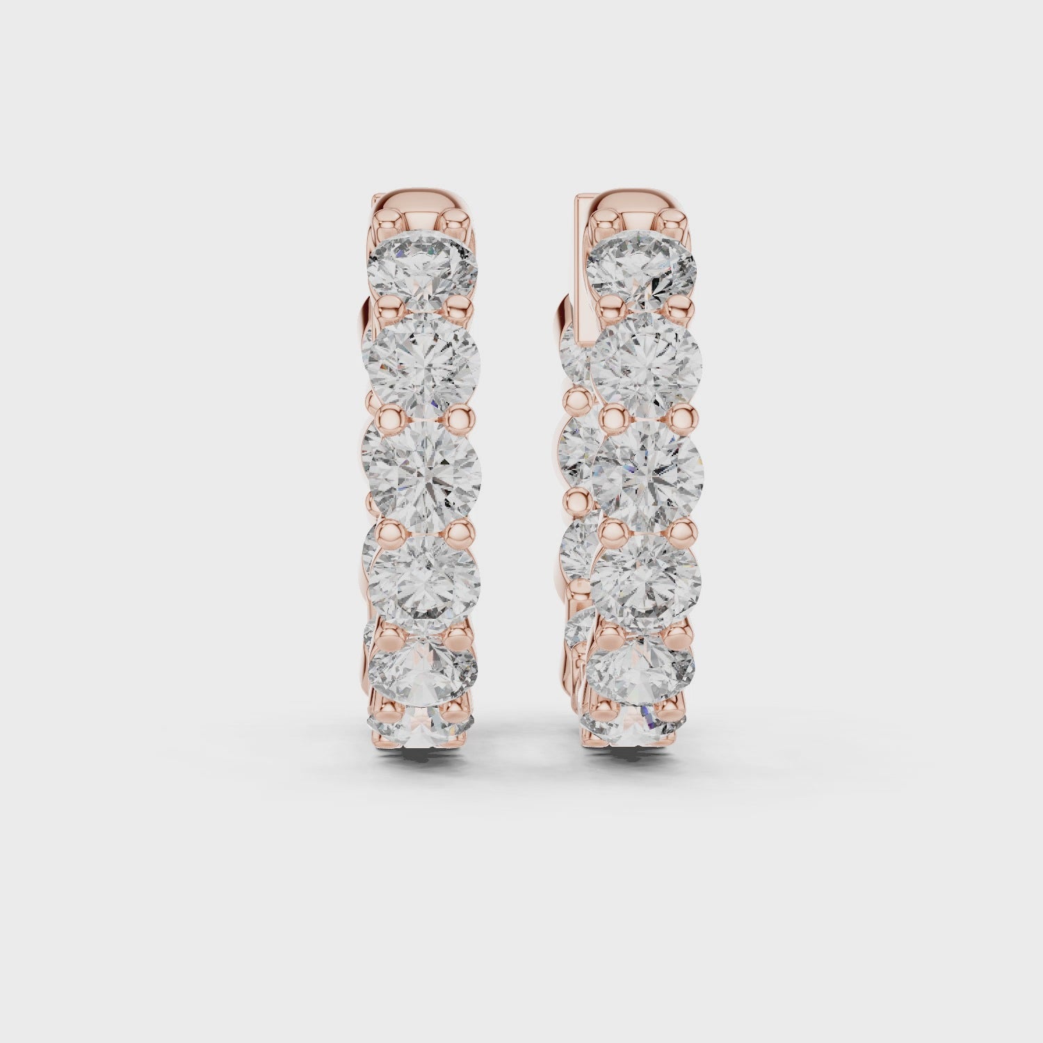 Celestia Round Lab-Grown Diamond Hoop Earrings