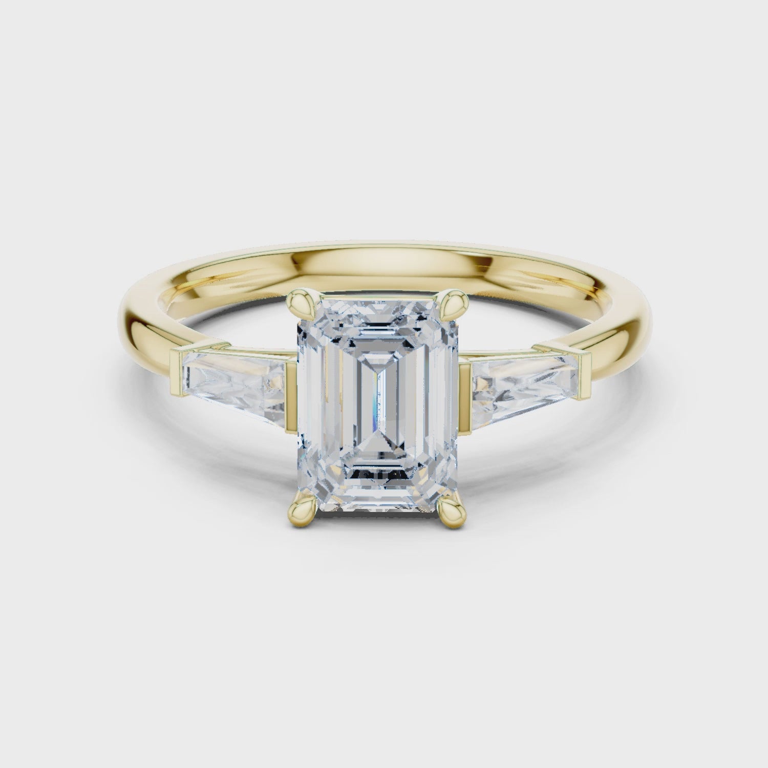 Emerald Three Stone Ring