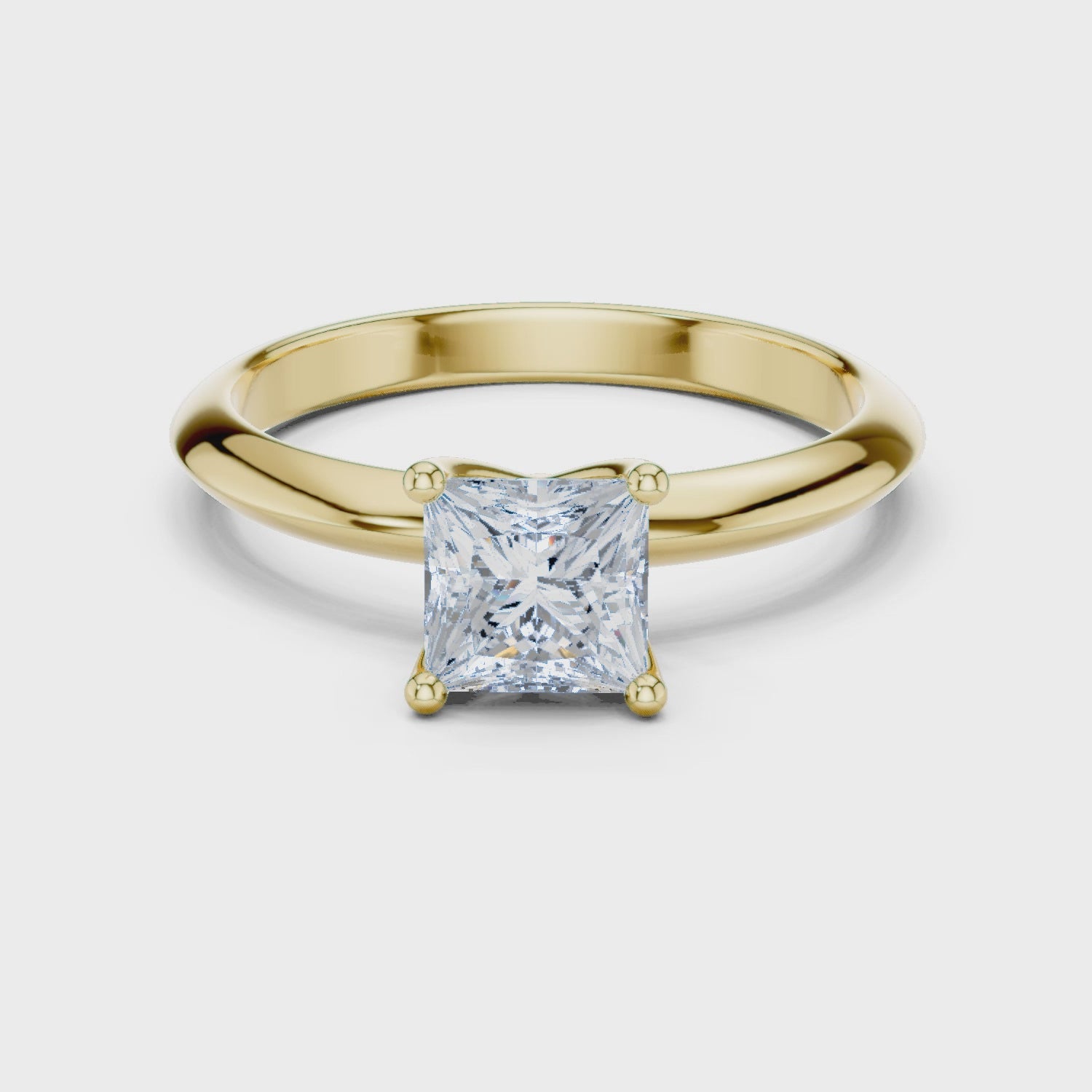 Danica Princess-Cut Solitaire Diamond Ring