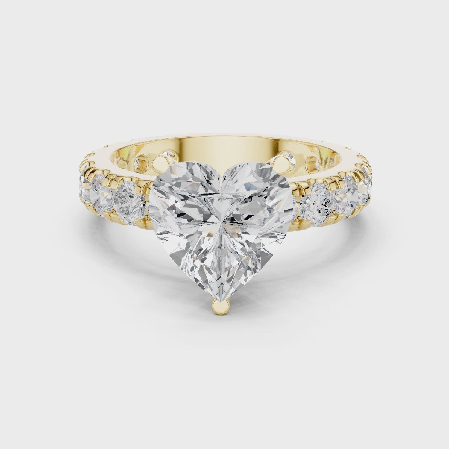 Cherish Romantic Heart Diamond Pavé Ring