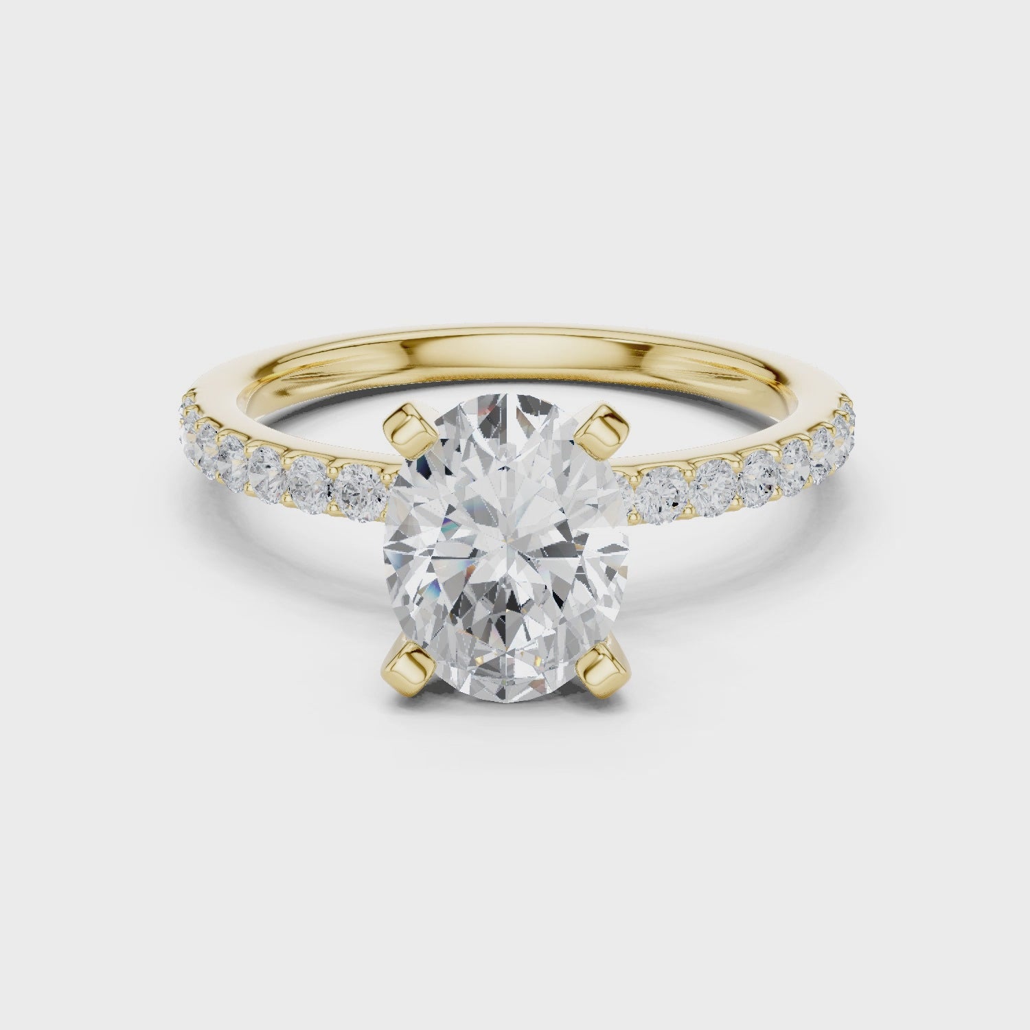 Hart Radiant Oval Pavé Diamond Ring