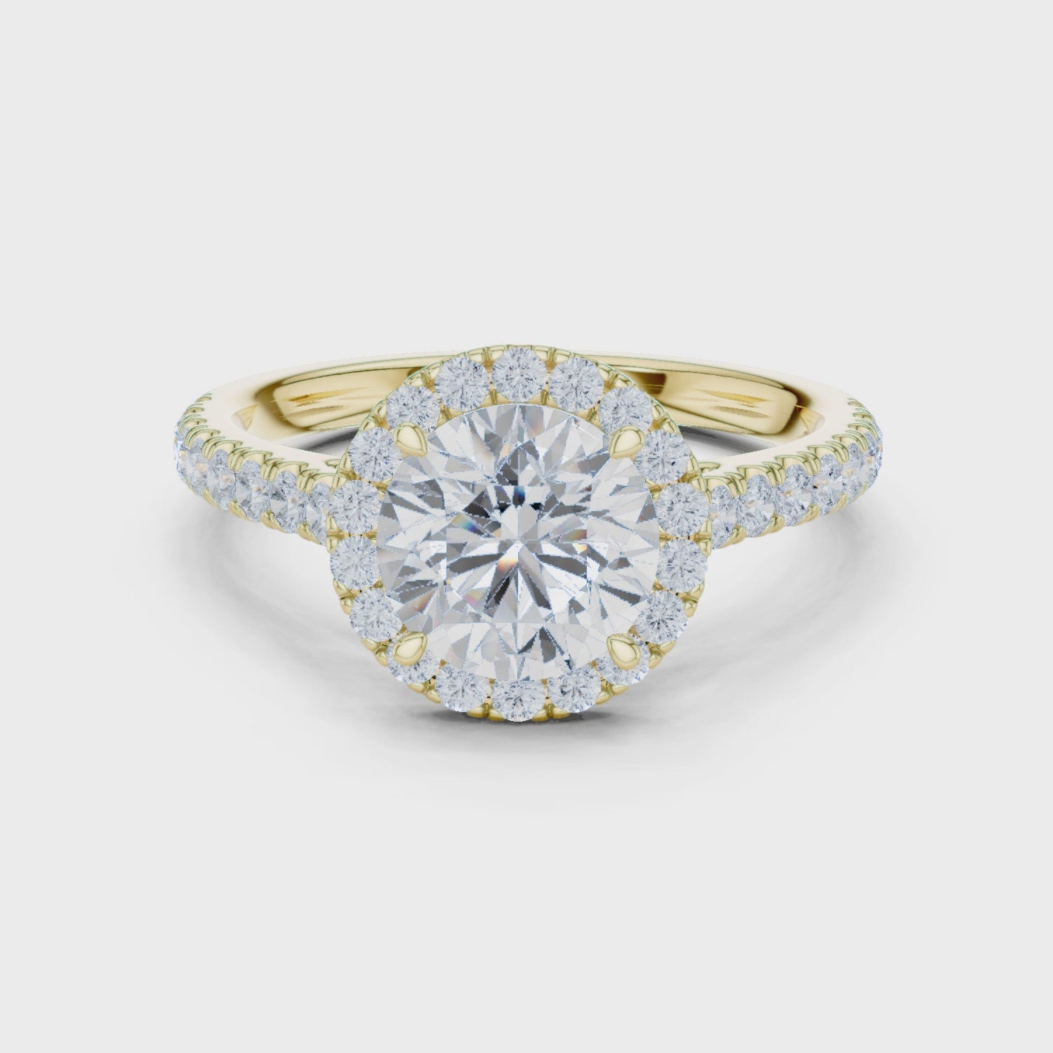 Owen Classic Halo Round Diamond Ring