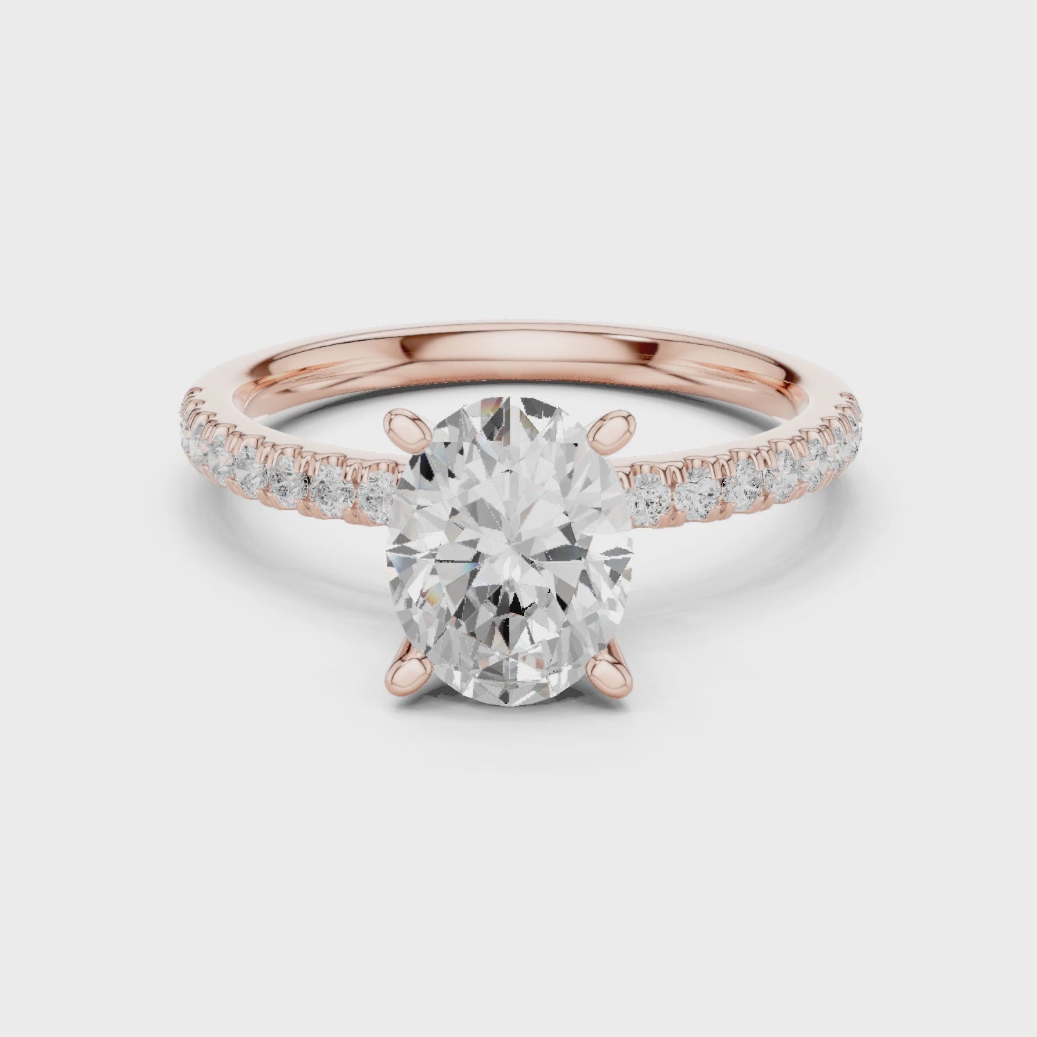 Jace Classic Pavé Oval Diamond Ring