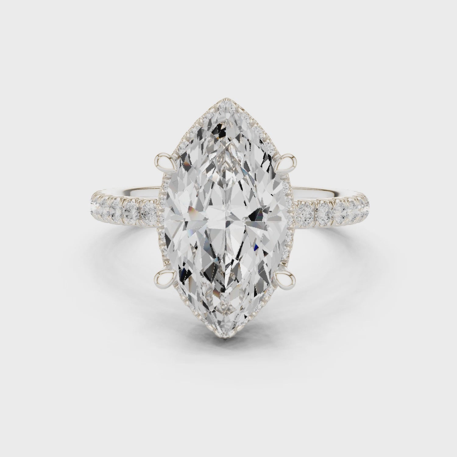 Rhys Celestial Marquise Halo Diamond Ring