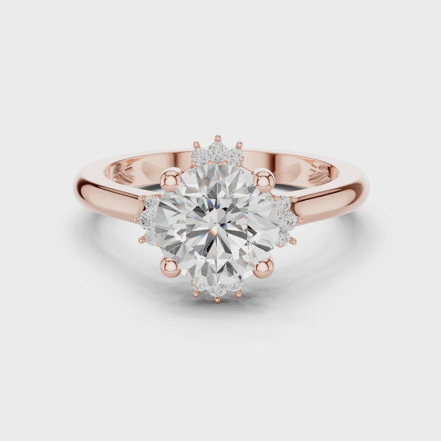 Orbit Round Diamond Halo Ring