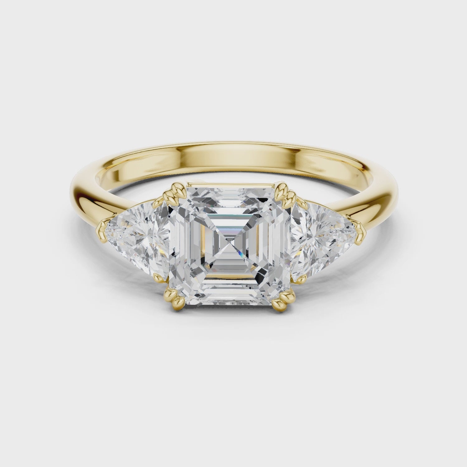 Constantine Imperial Asscher Three-Stone Diamond Ring