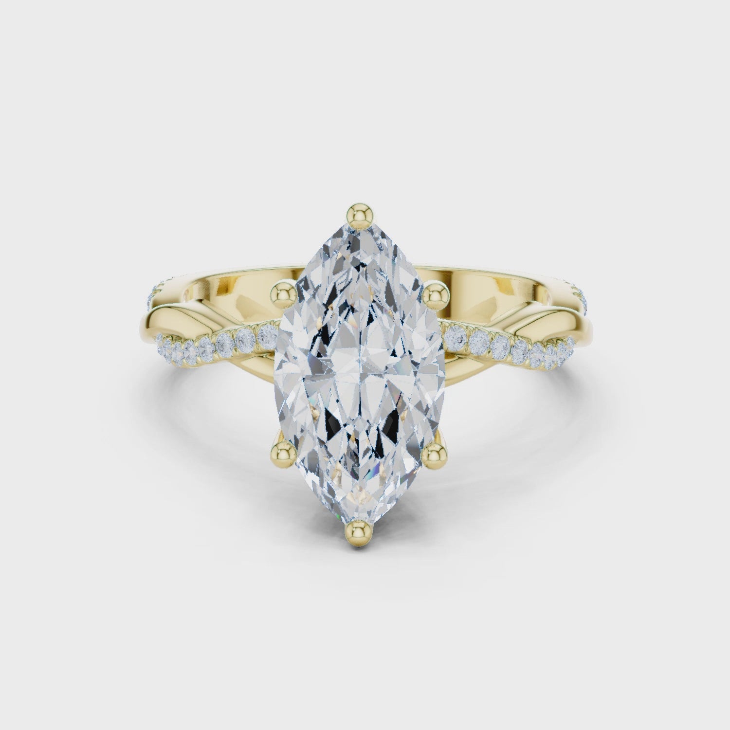 Mona Twilight Crisscross Marquise Diamond Pavé Ring