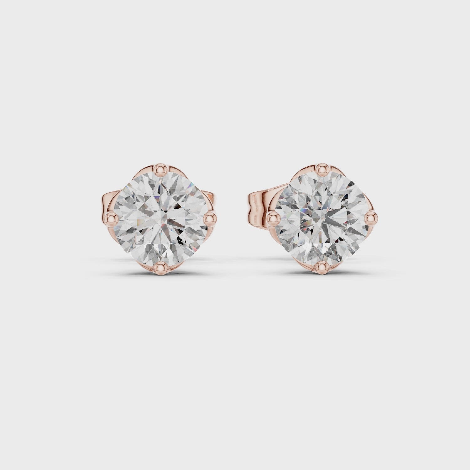 Classic Solitaire Lab-Grown Diamond Stud Earrings