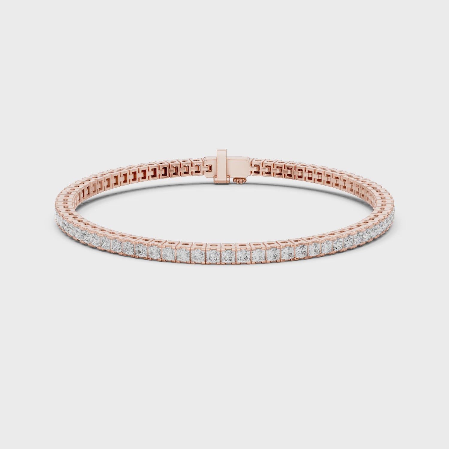 Princess-Cut Diamond Tennis Bracelet