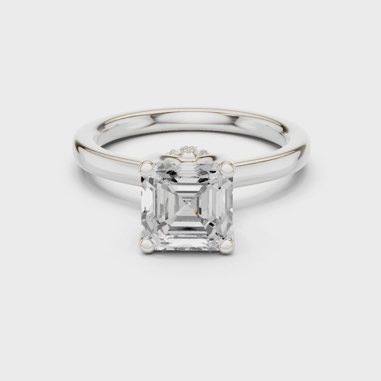 Octavia Elysian Asscher Diamond Ring