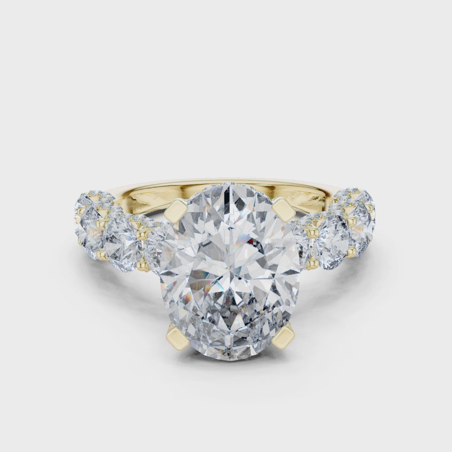 Oval Cut Diamond Halo Engagement Ring