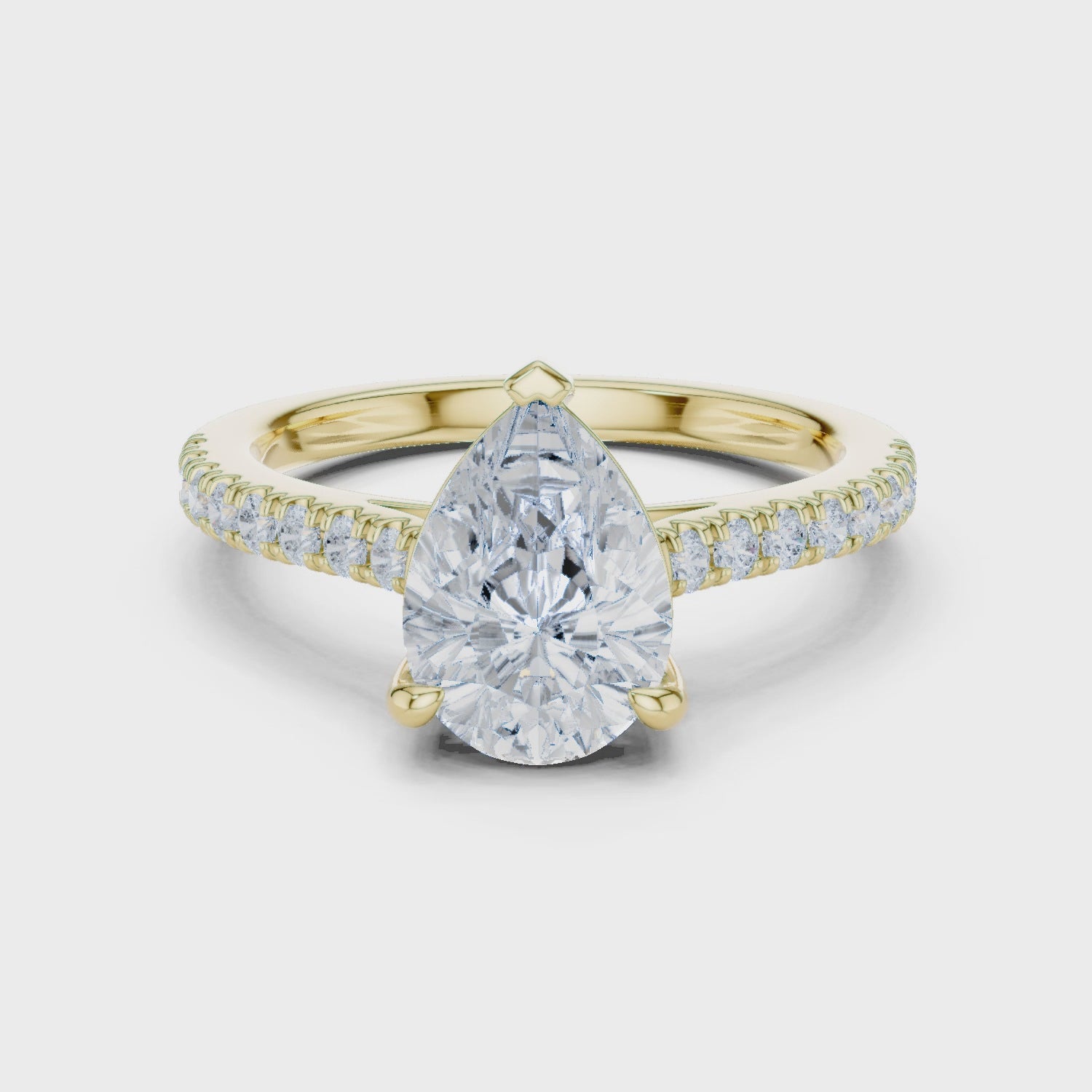 Pear Pave Band Ring