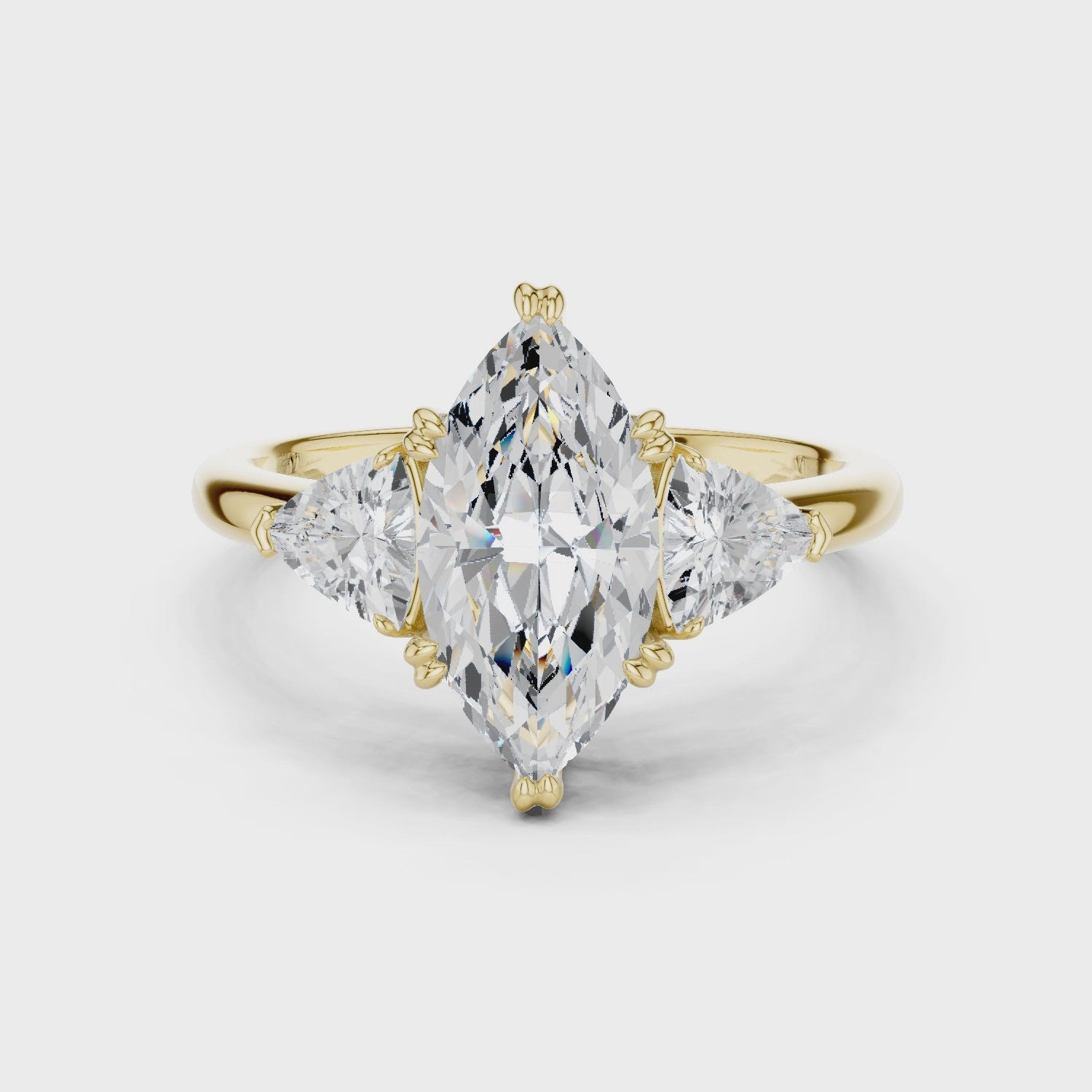 Genevieve Royal Marquise Three-Stone Diamond Ring