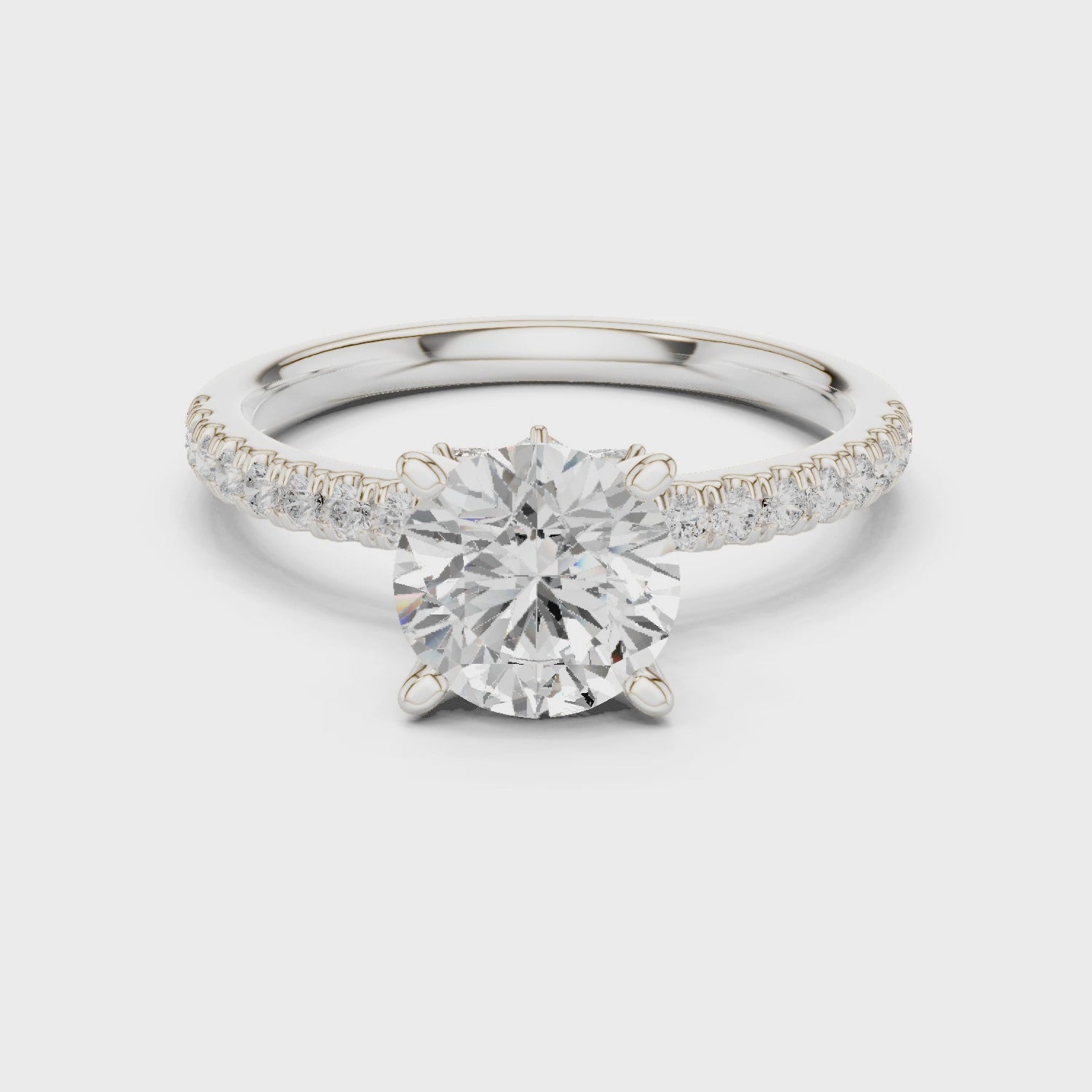 Beau Classic Pavé Round Diamond Ring